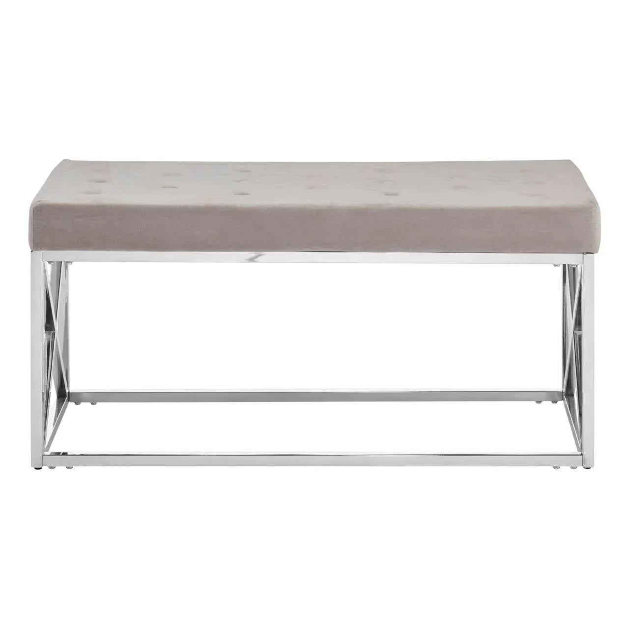 Luxe Velvet Steel Bench