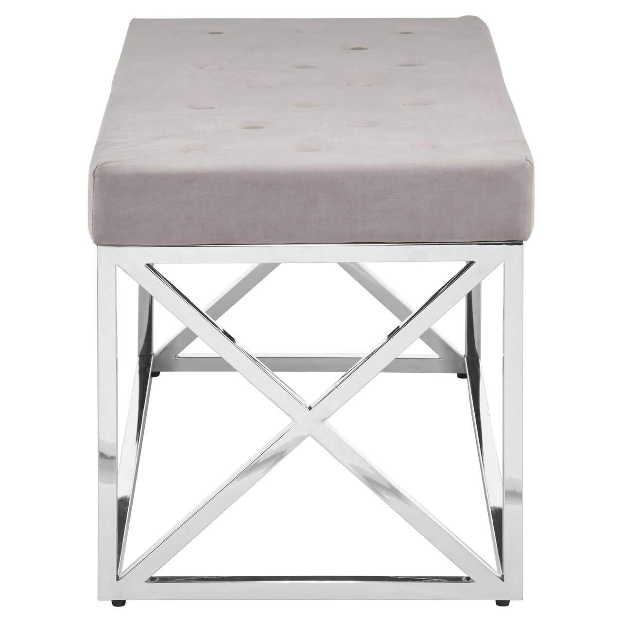 Luxe Velvet Steel Bench