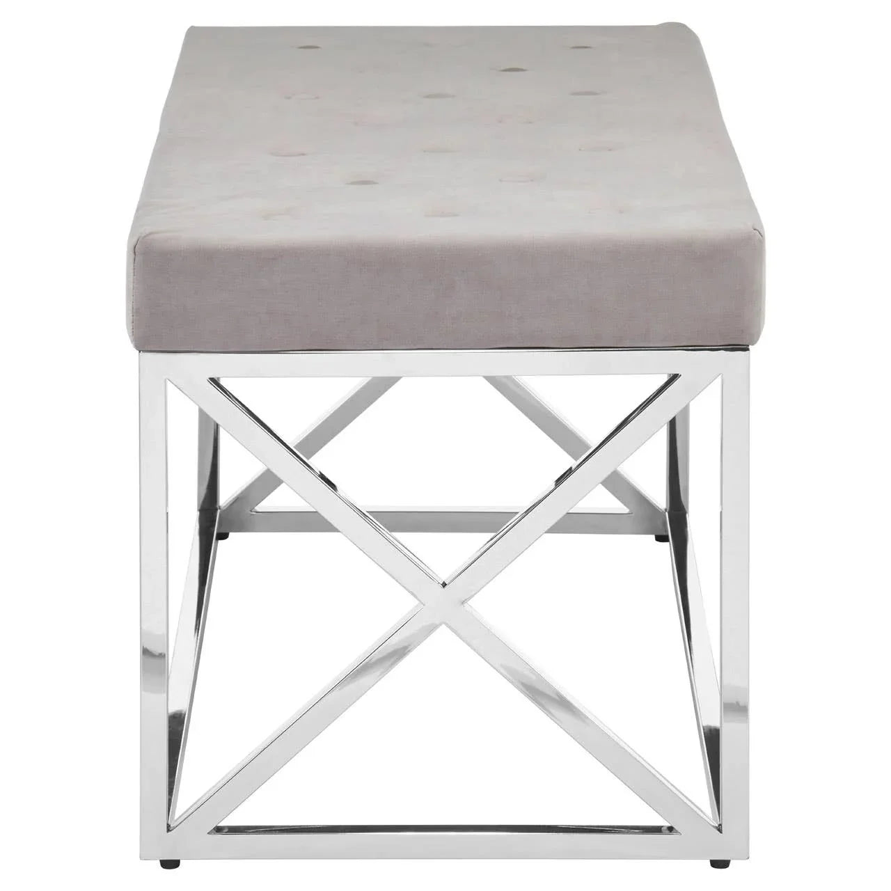 Luxe Velvet Steel Bench