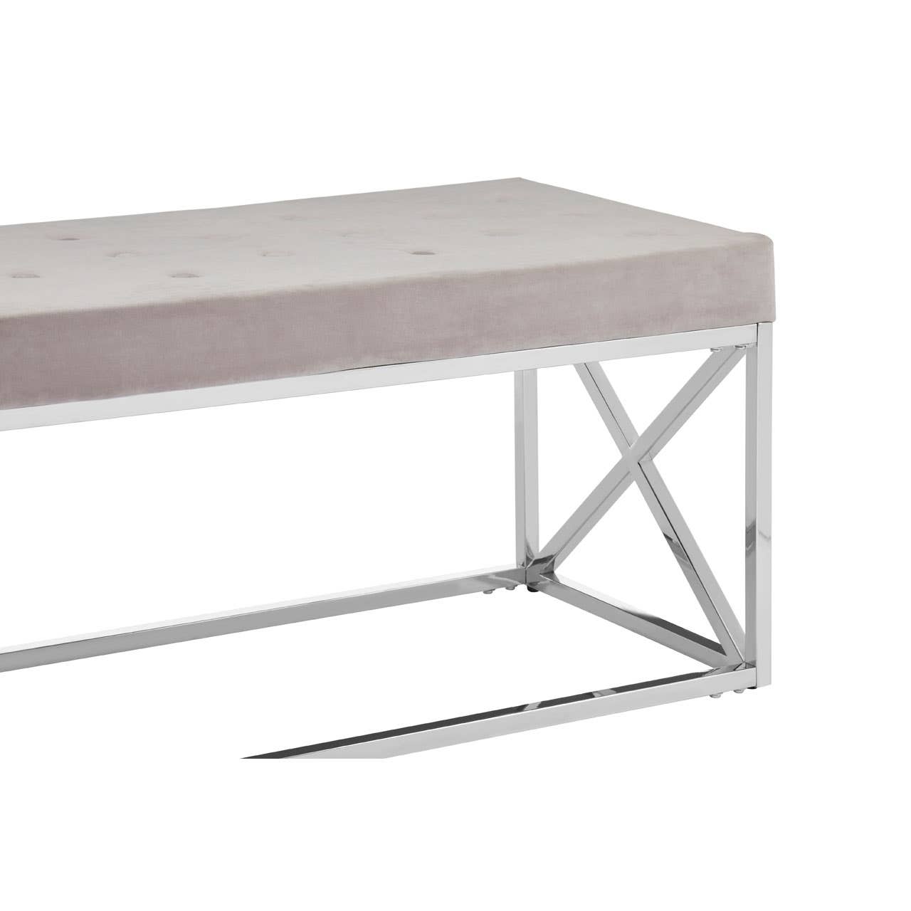 Luxe Velvet Steel Bench