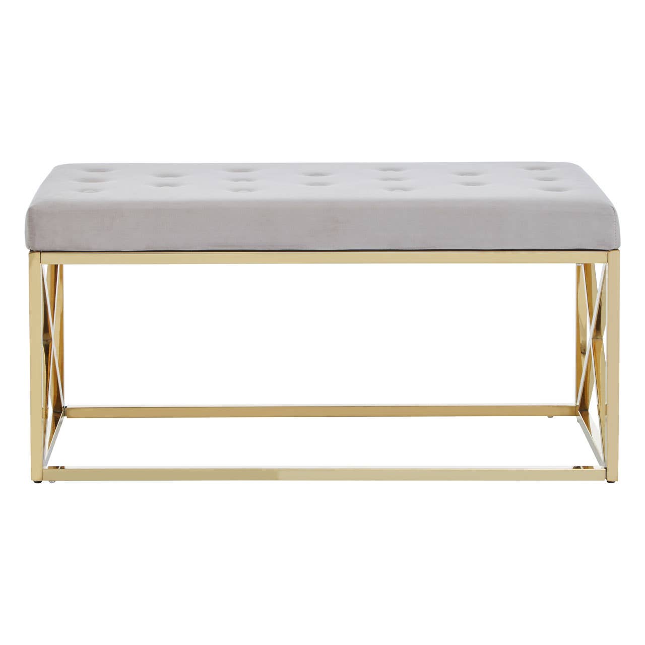Luxe Gold Velvet Bench