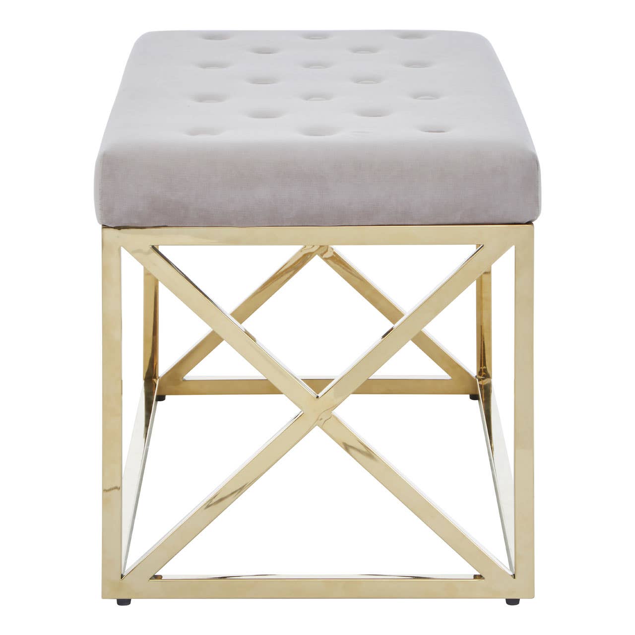 Luxe Gold Velvet Bench