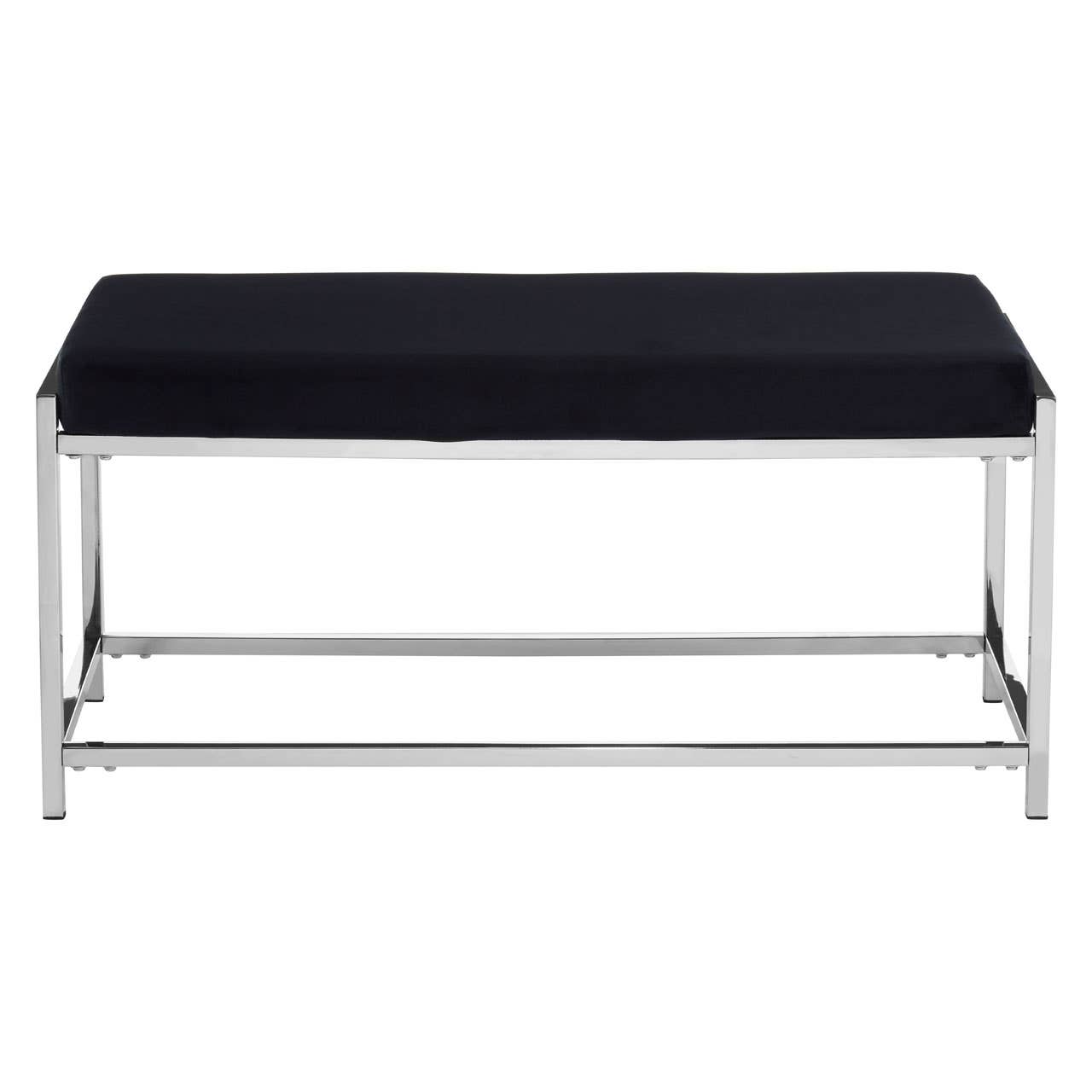 Luxe Velvet Metal Frame Bench