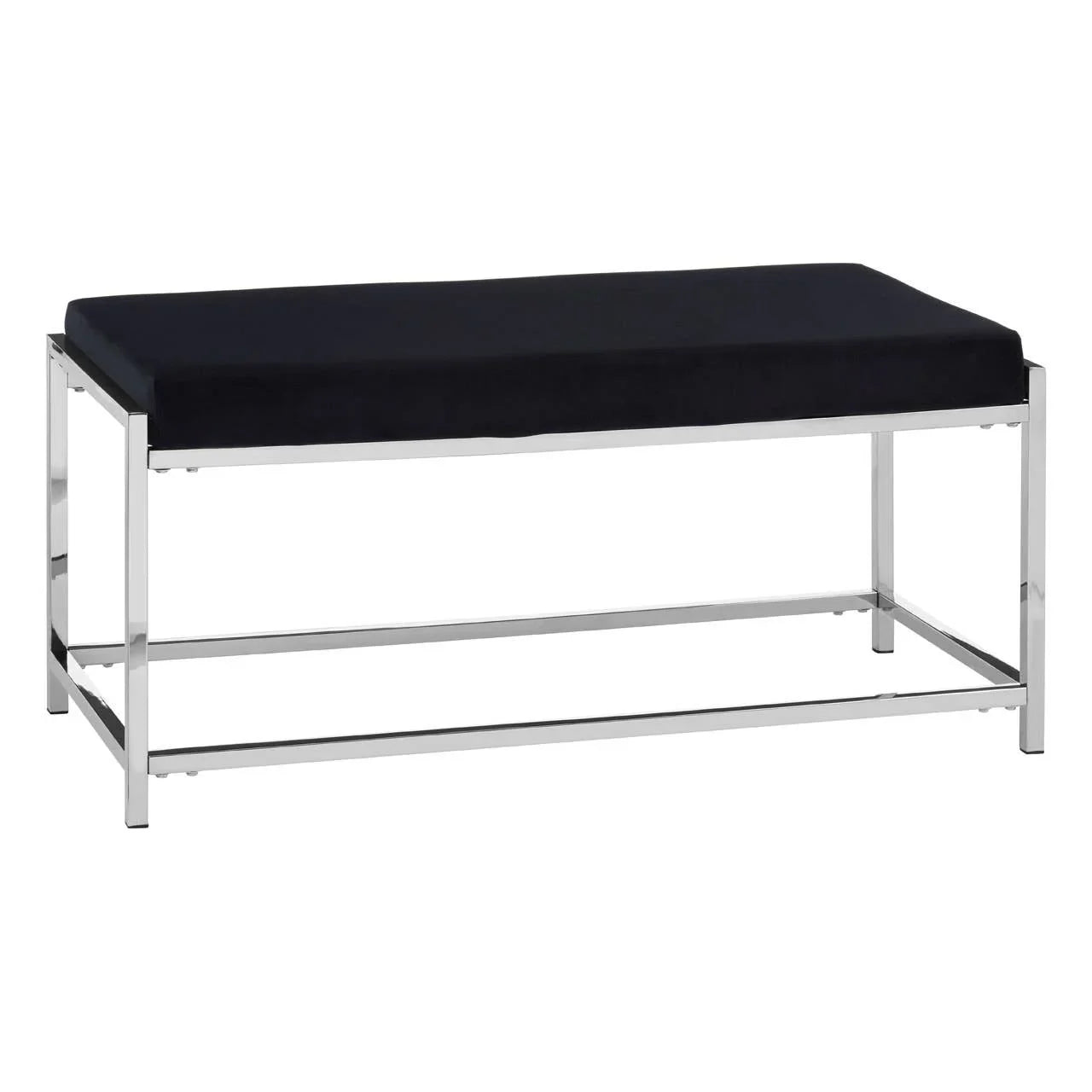 Luxe Velvet Metal Frame Bench