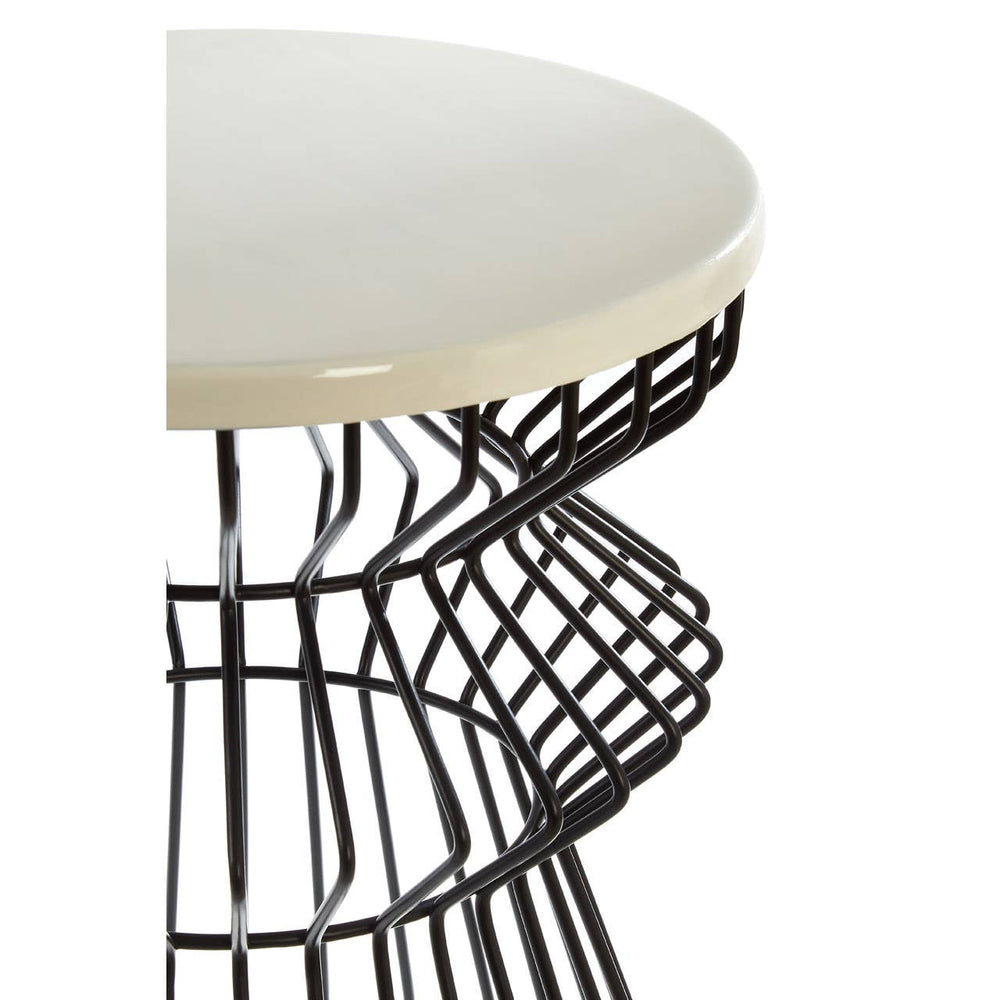 Curved Iron Side Table