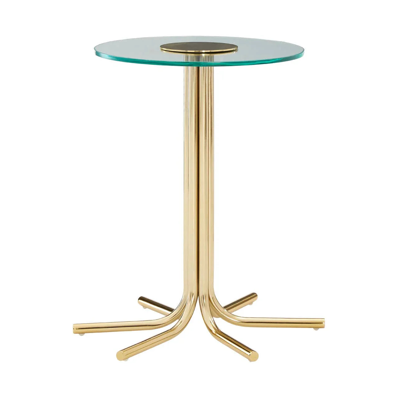 Glam Gold Glass Side Table