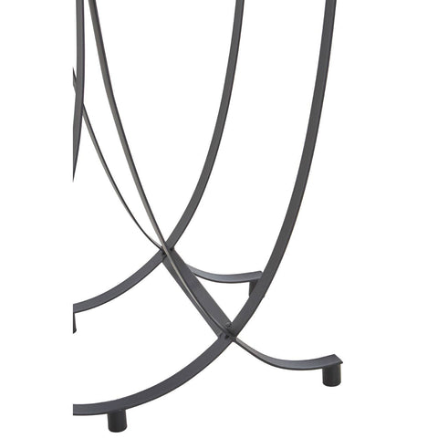 Elegant Grey Glass Console Table