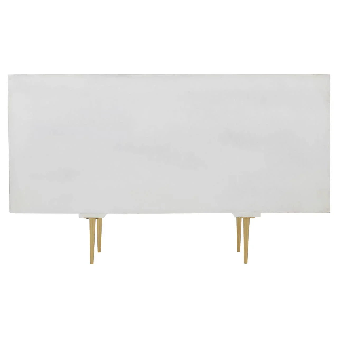 Golden Accent Mango Wood Sideboard with Unique Door Design