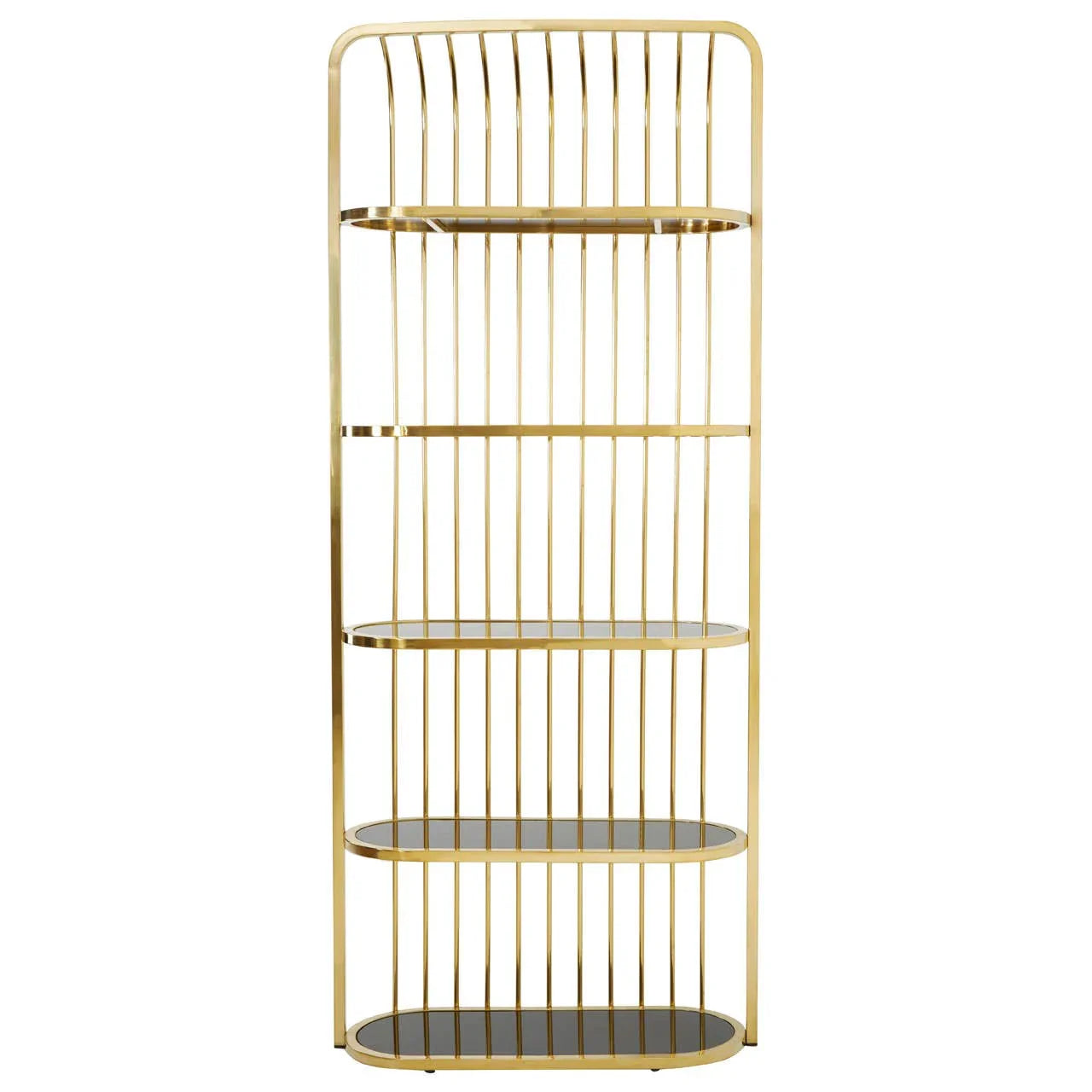 Luxe Gold Cage Bookshelf