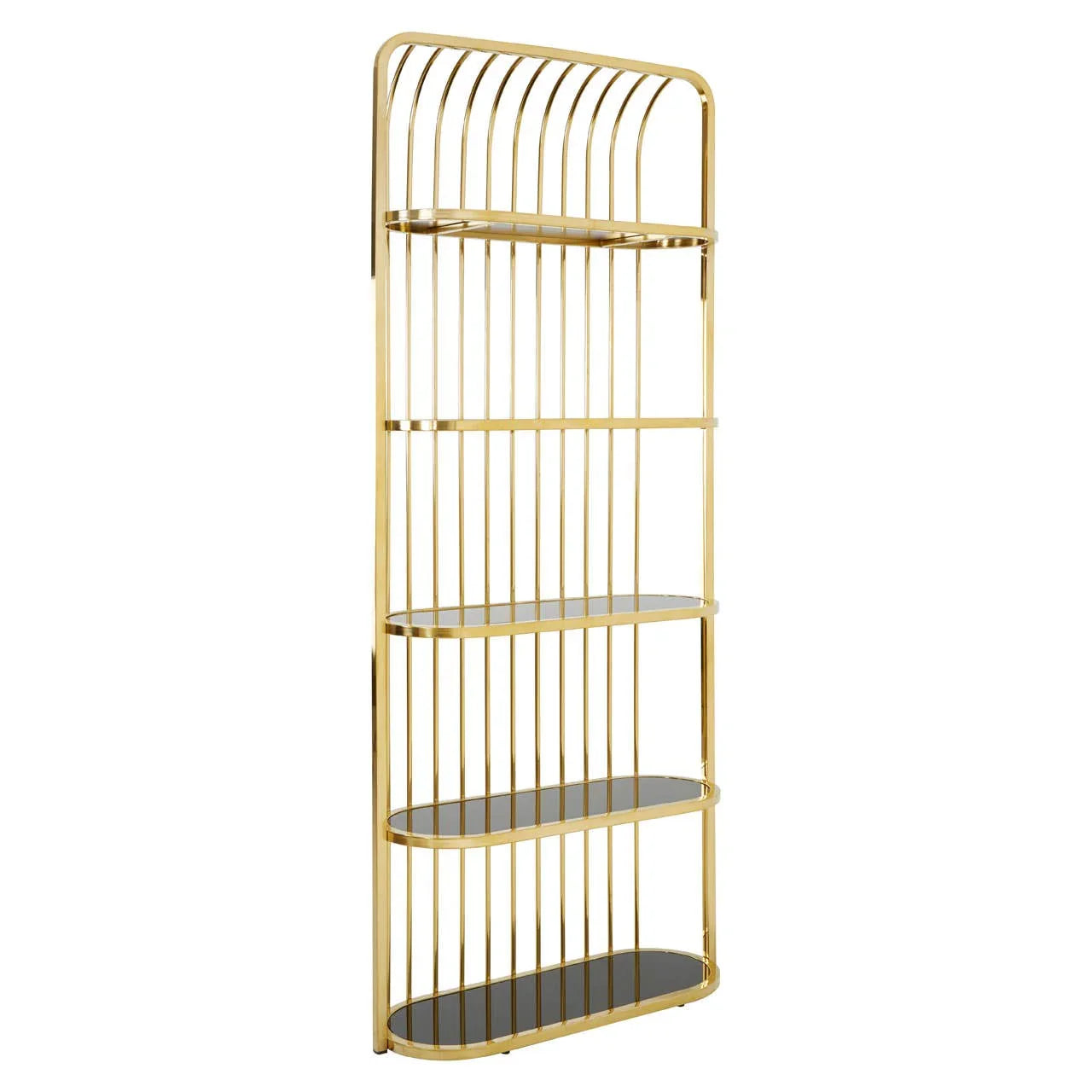 Luxe Gold Cage Bookshelf