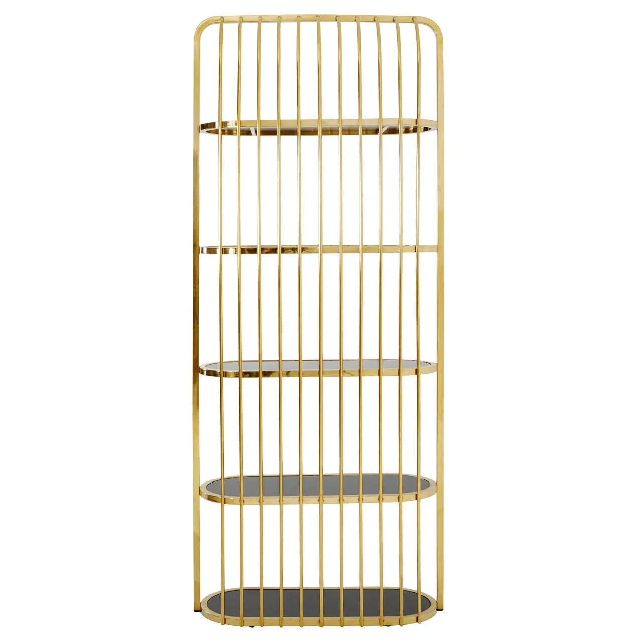 Luxe Gold Cage Bookshelf