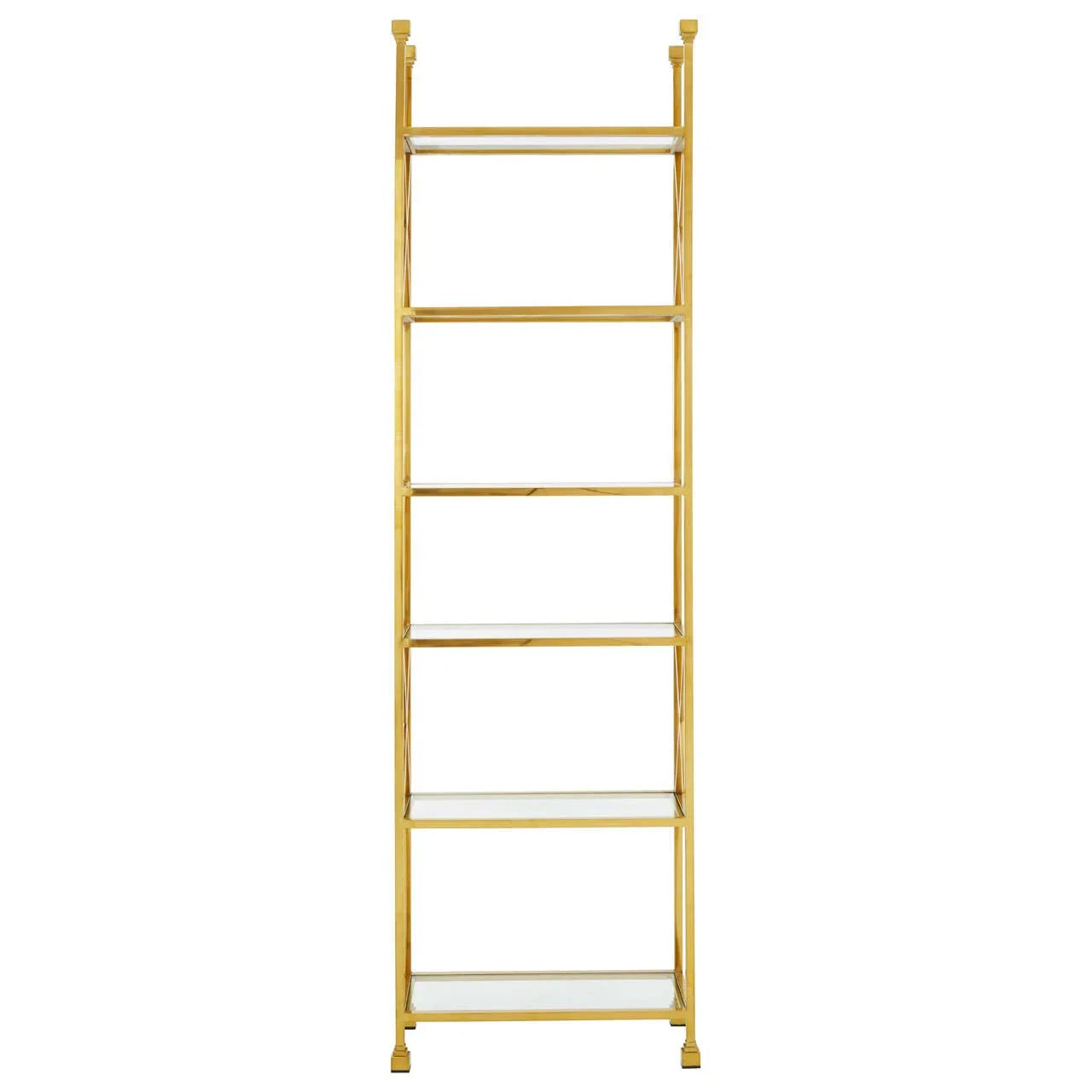 Golden Cross Glass Bookshelf