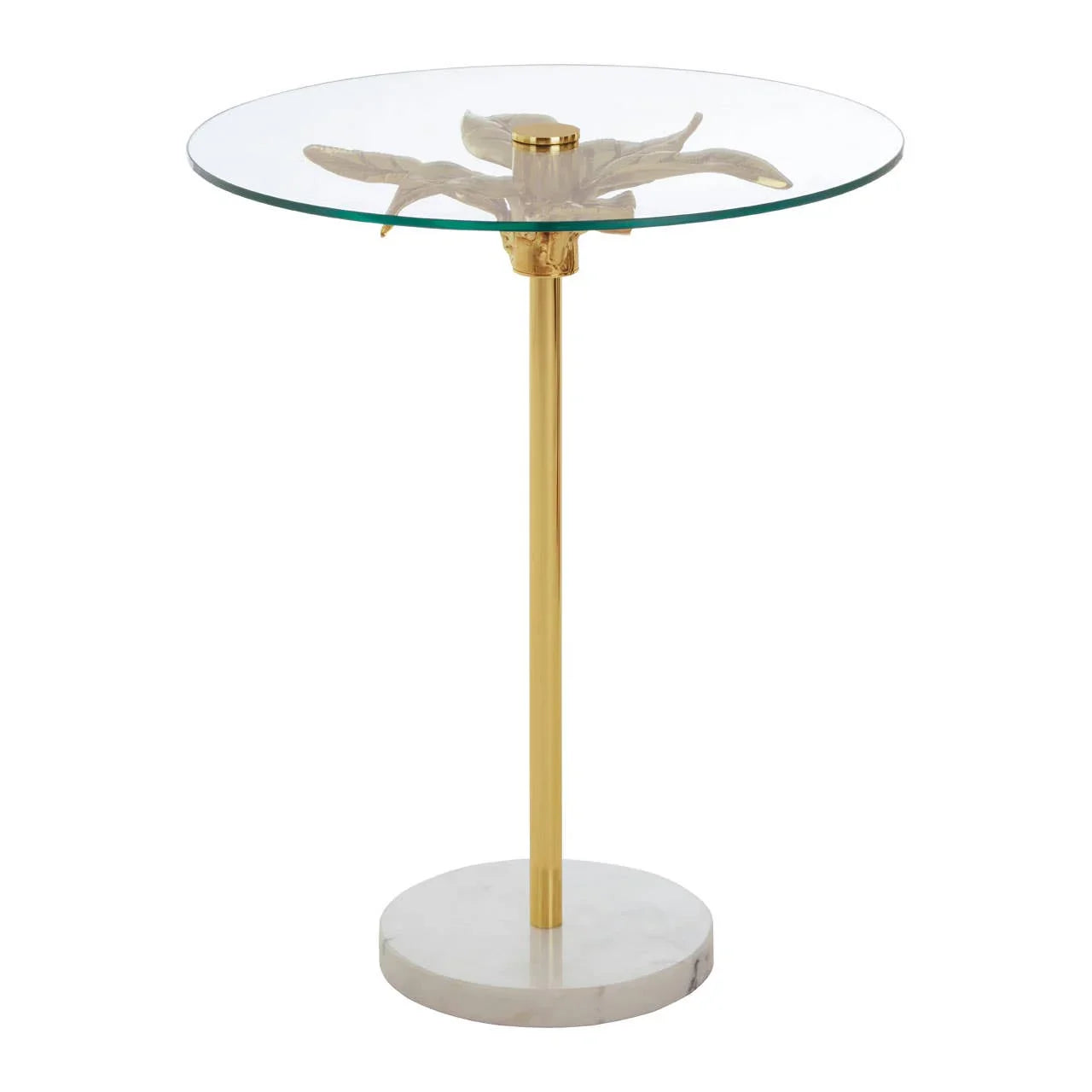 Leafy Glass Side Table