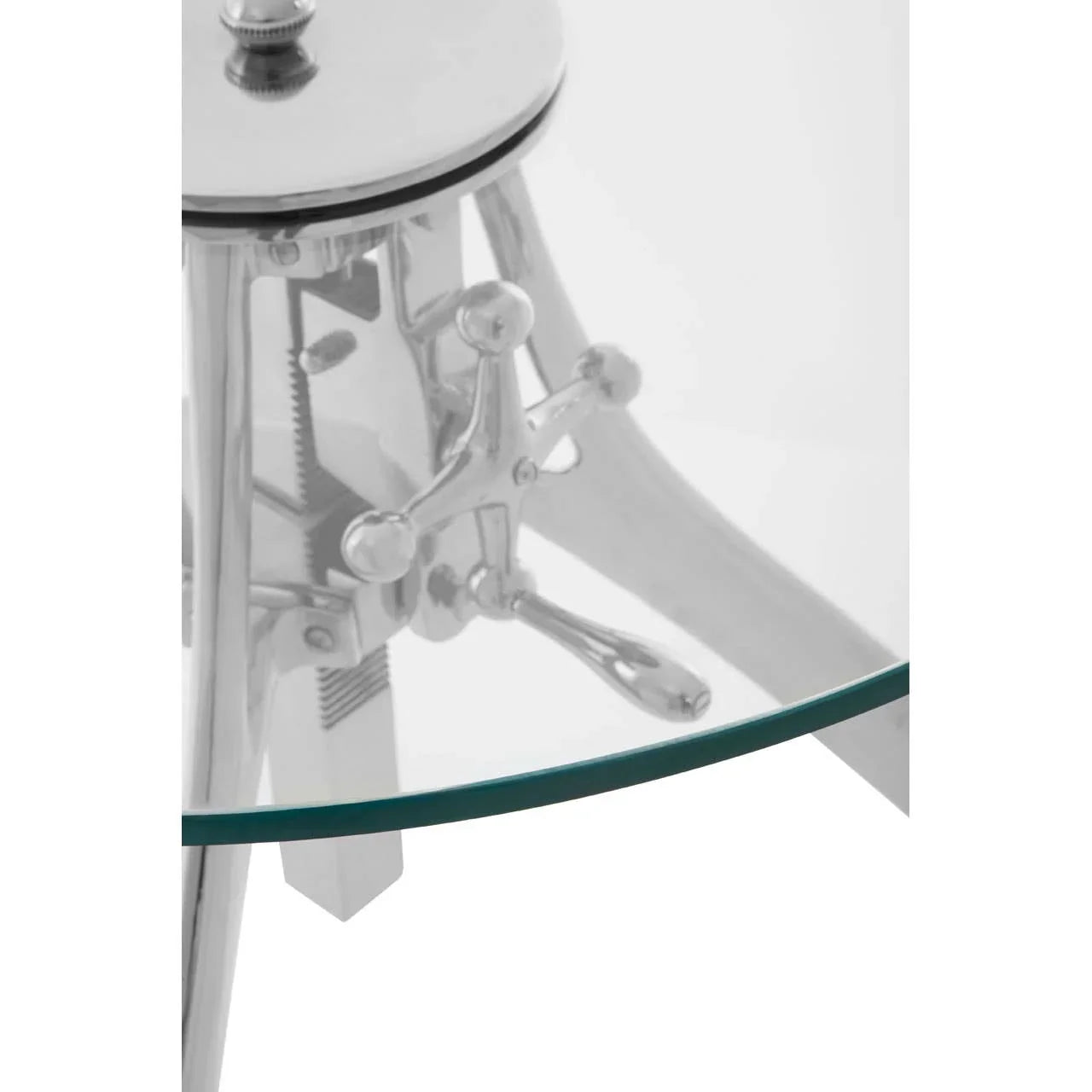 Elevate Adjustable Glass Crank Table