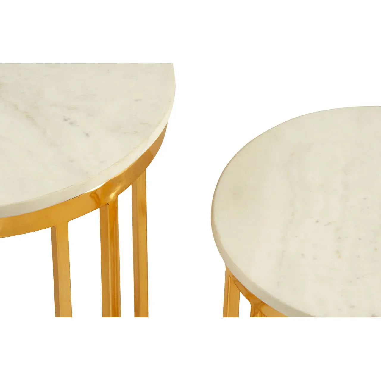 Marble Linear Side Table Set