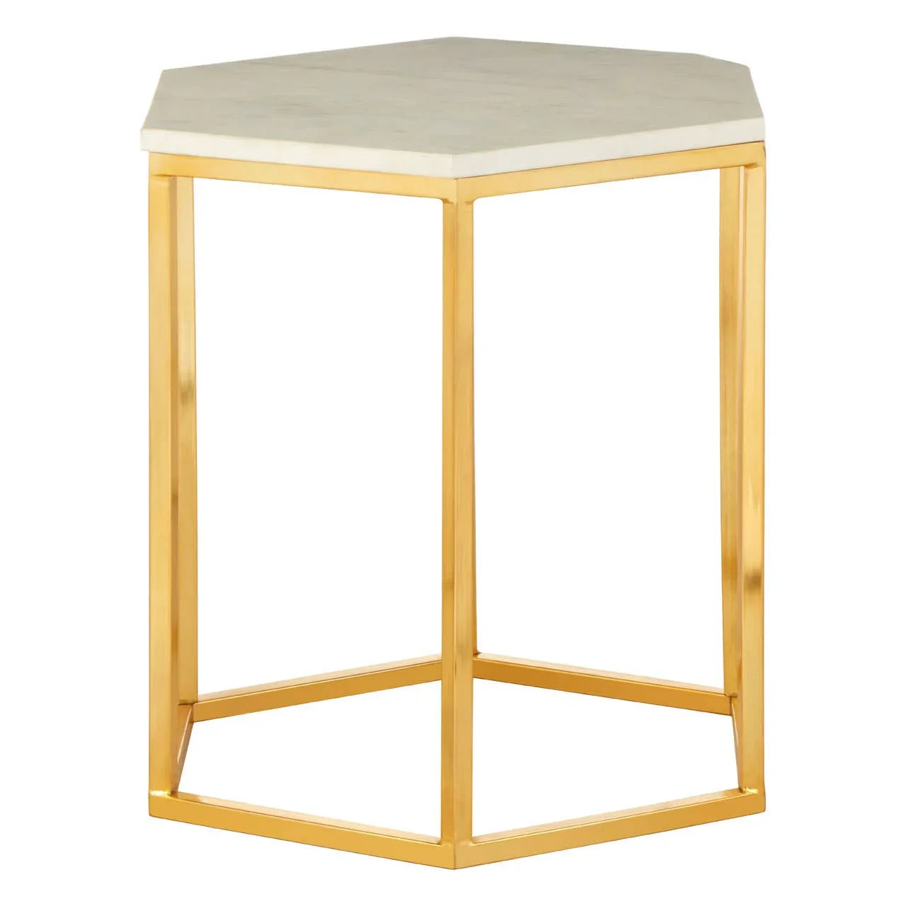Hex Marble Side Table