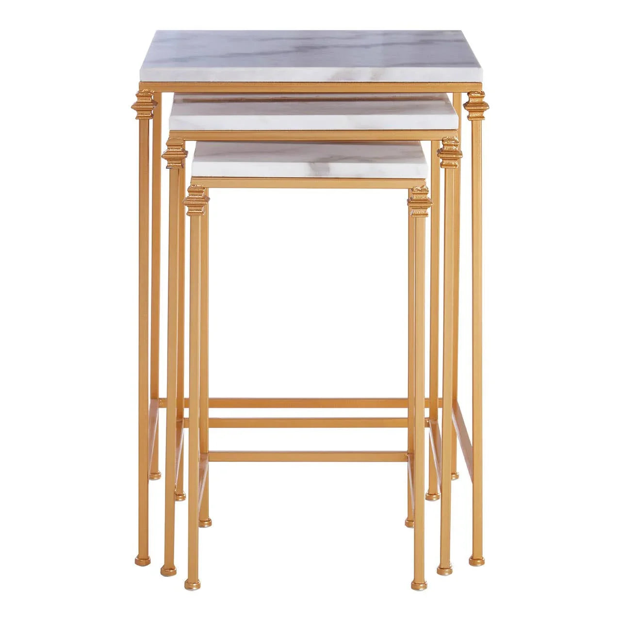 Marble Square Side Table Set