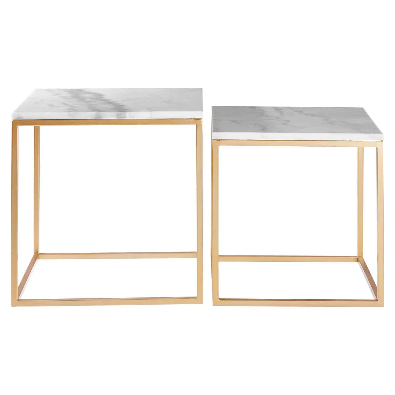 Marble Cuboid Side Tables