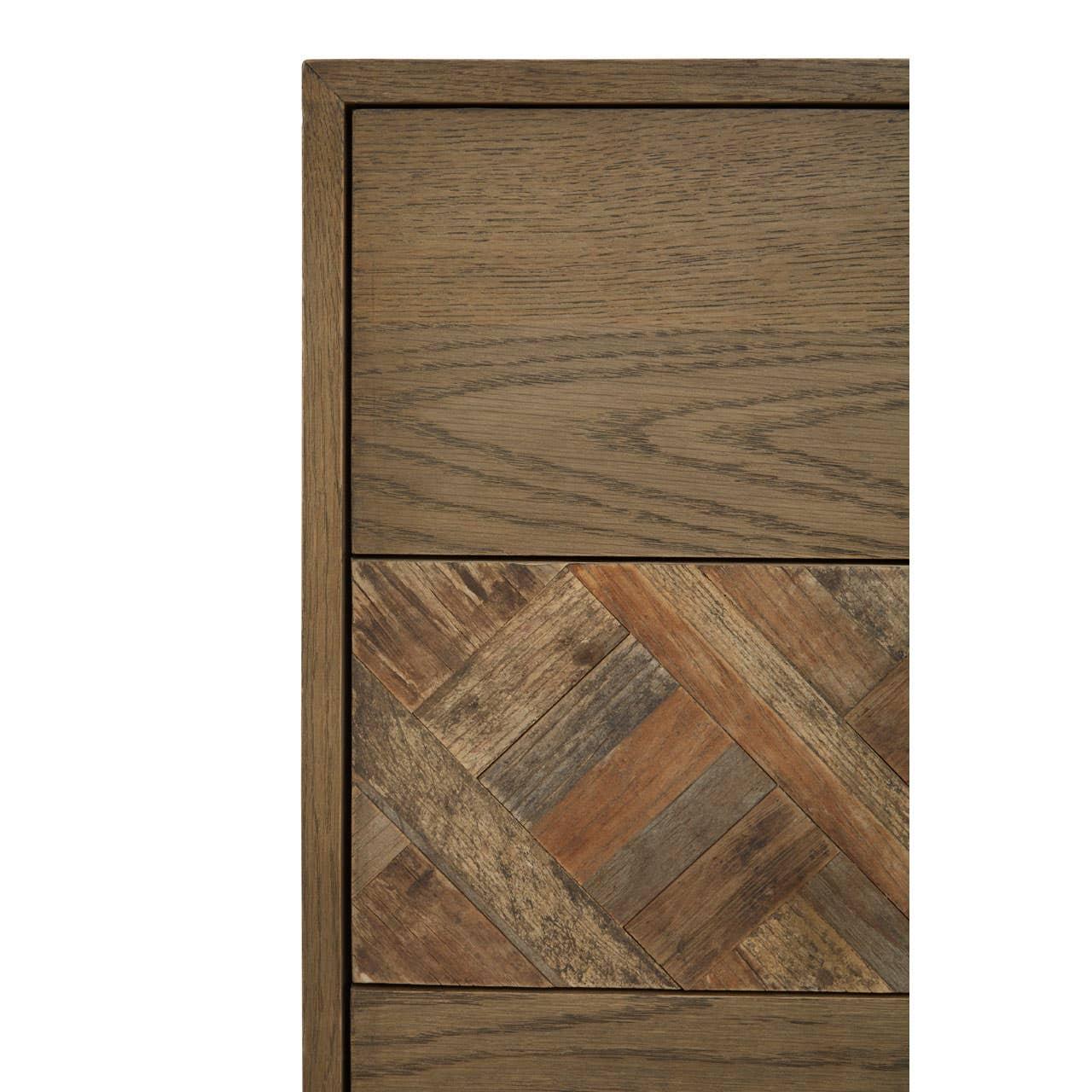 Modern Geometric Wood Drawer Chest