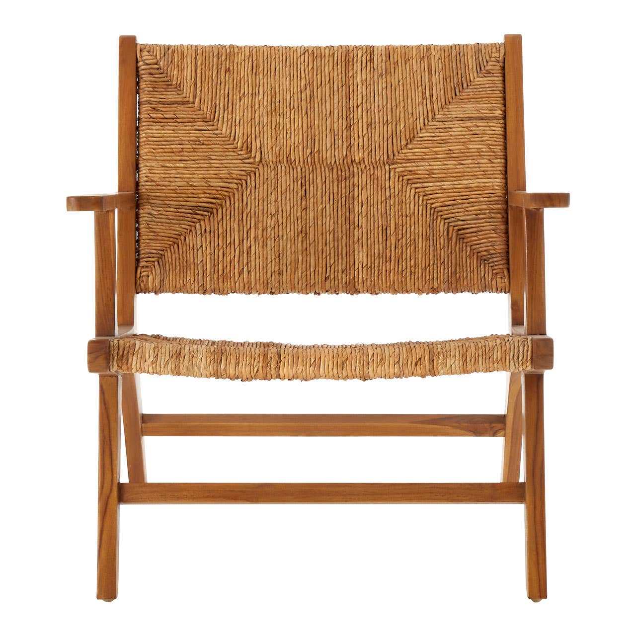 Organic Rattan Teak Armchair