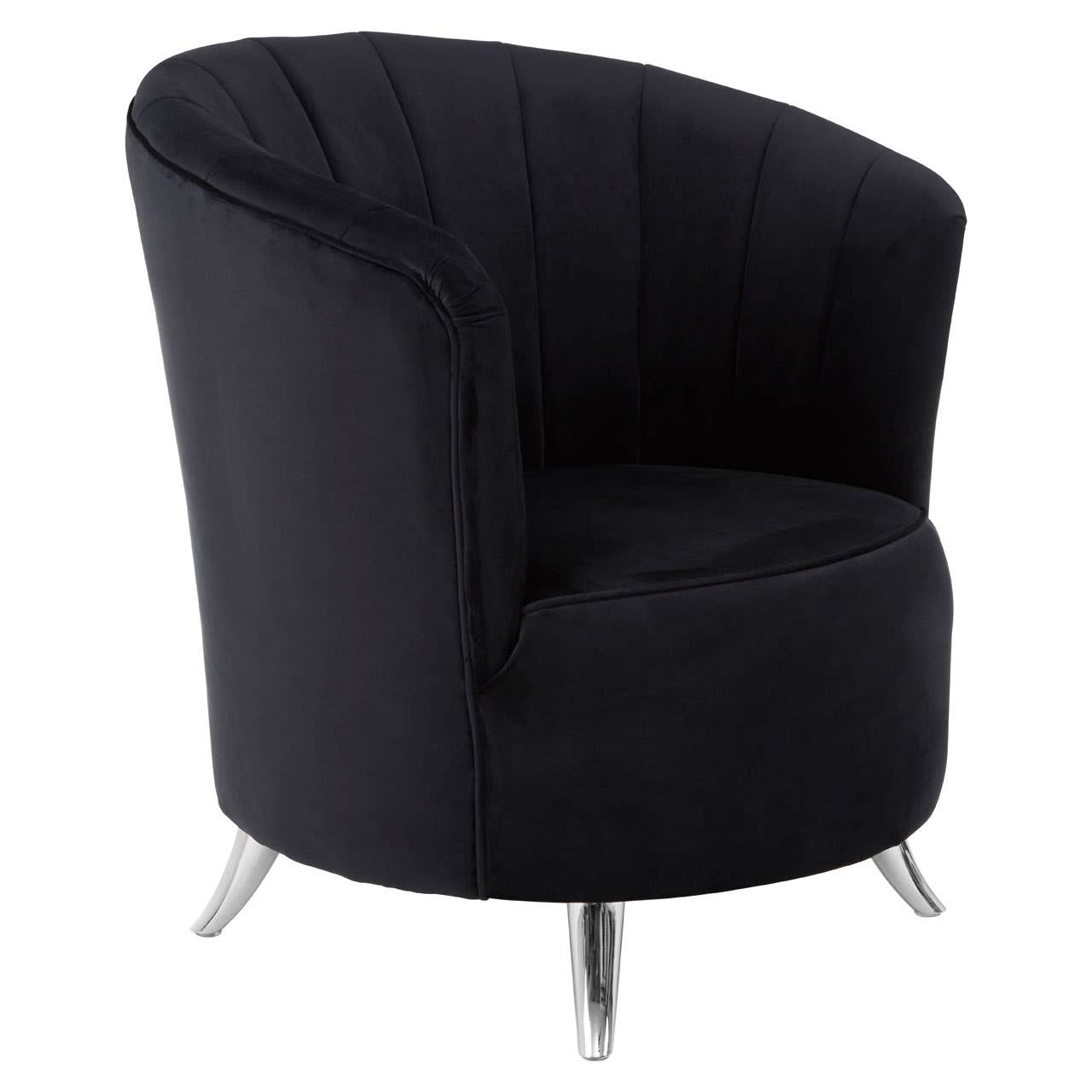 Luxe Black Velvet Chair