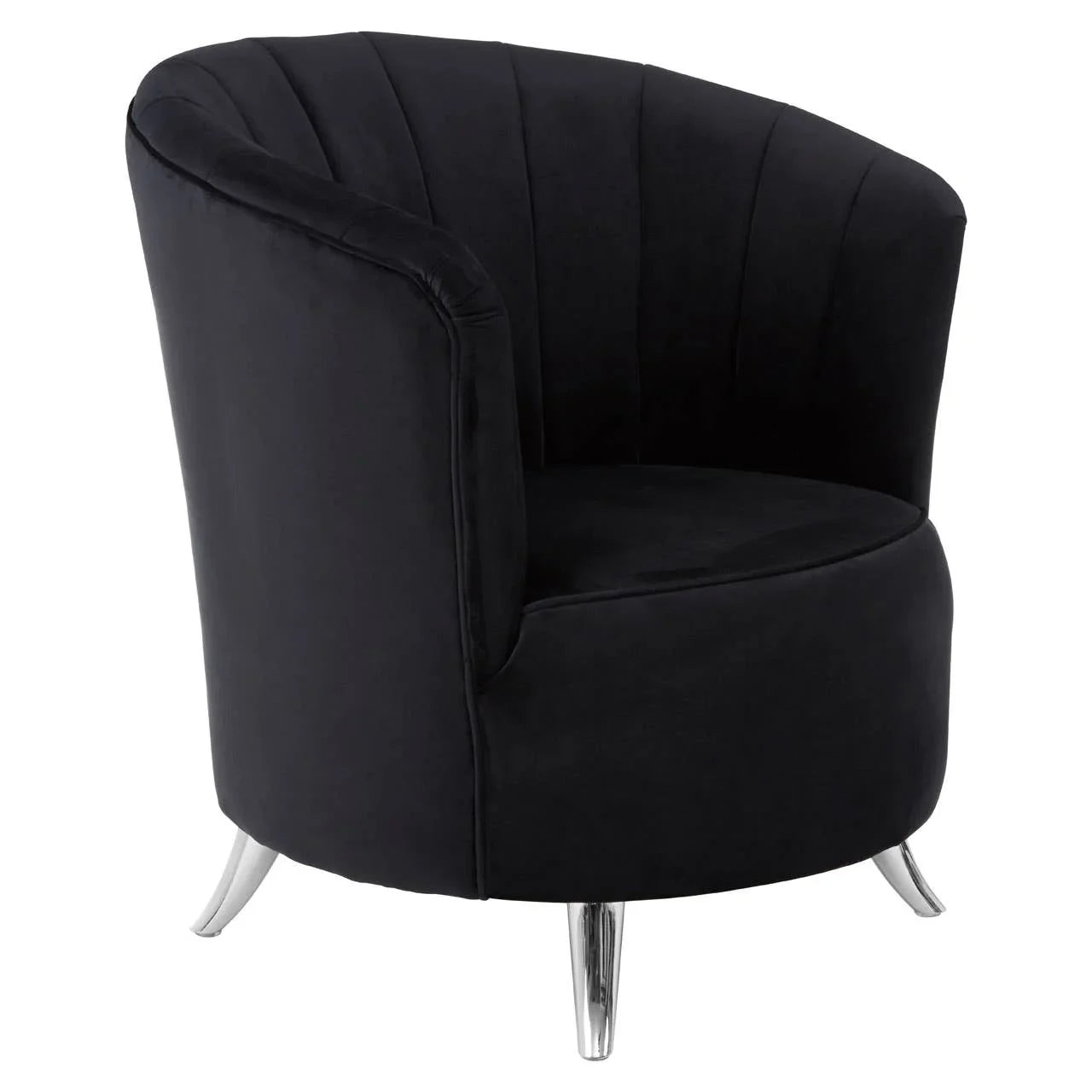 Luxe Black Velvet Chair