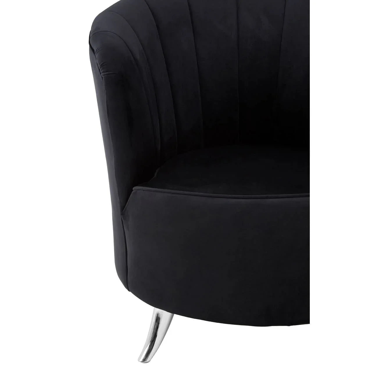 Luxe Black Velvet Chair