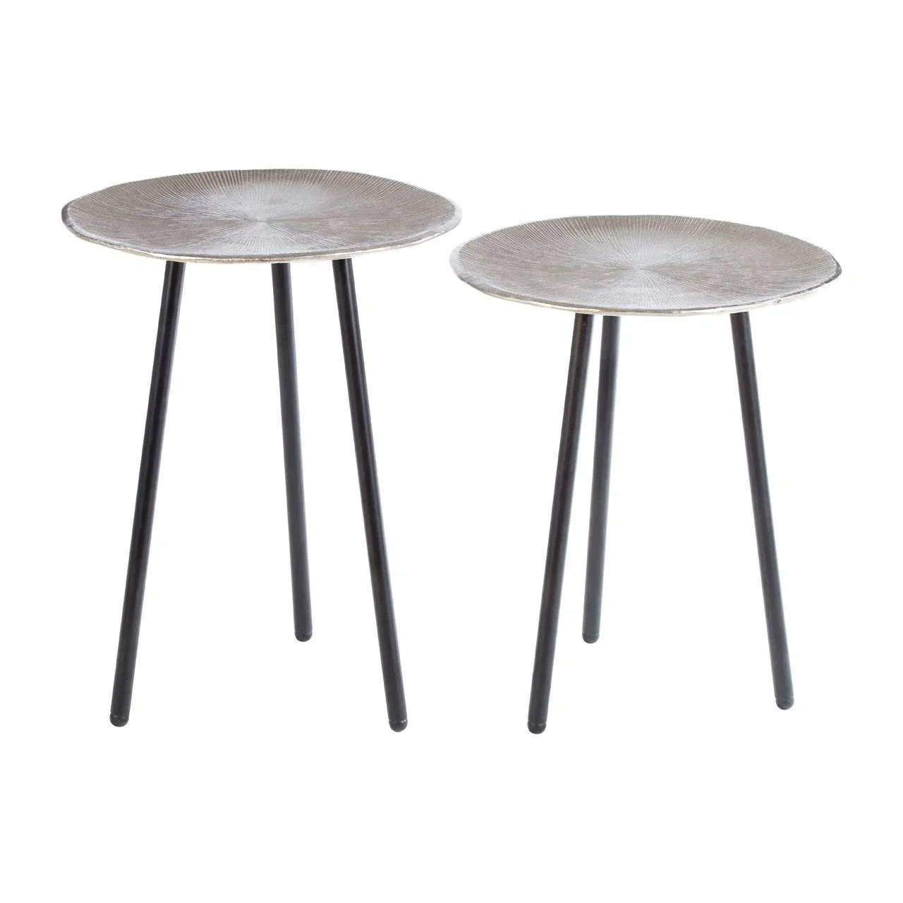 Rustic Nickel Side Tables