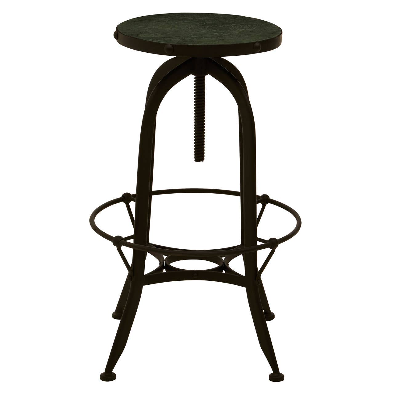 Marble Top Iron Bar Stool