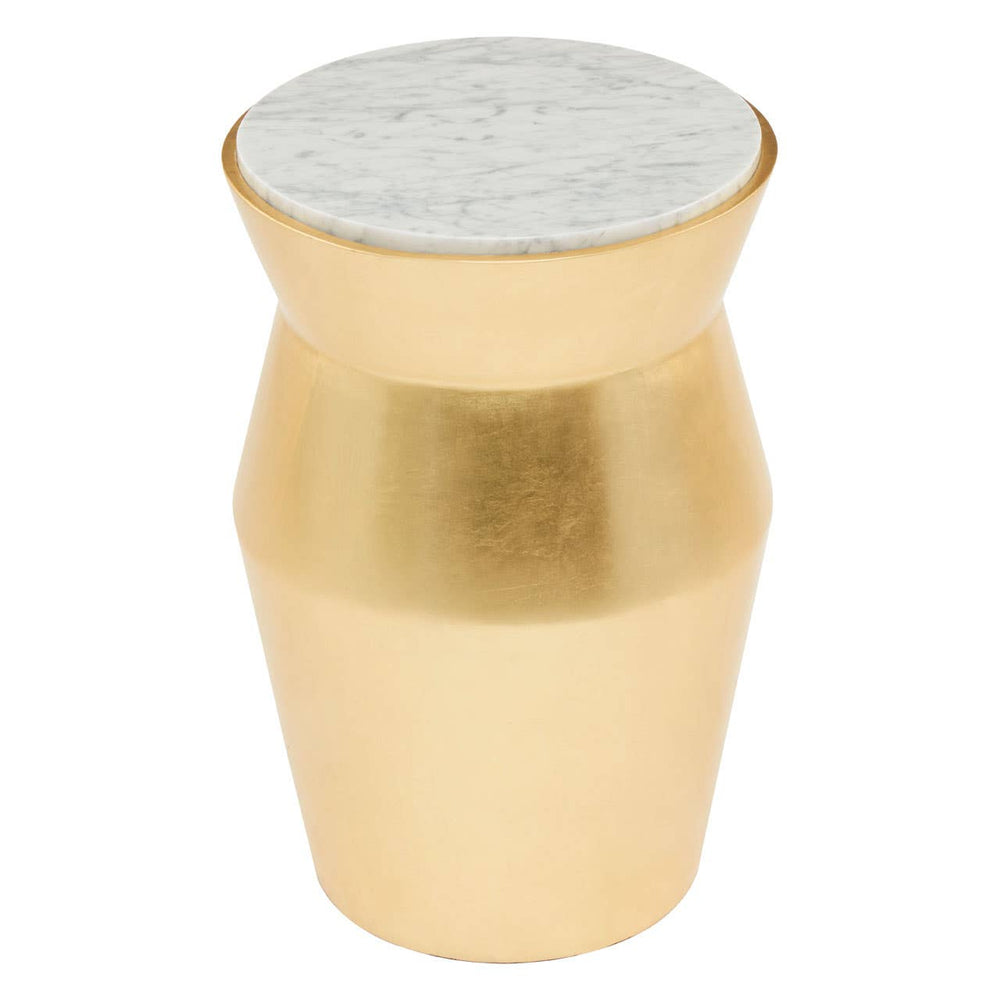 Gold Marble Drum Table