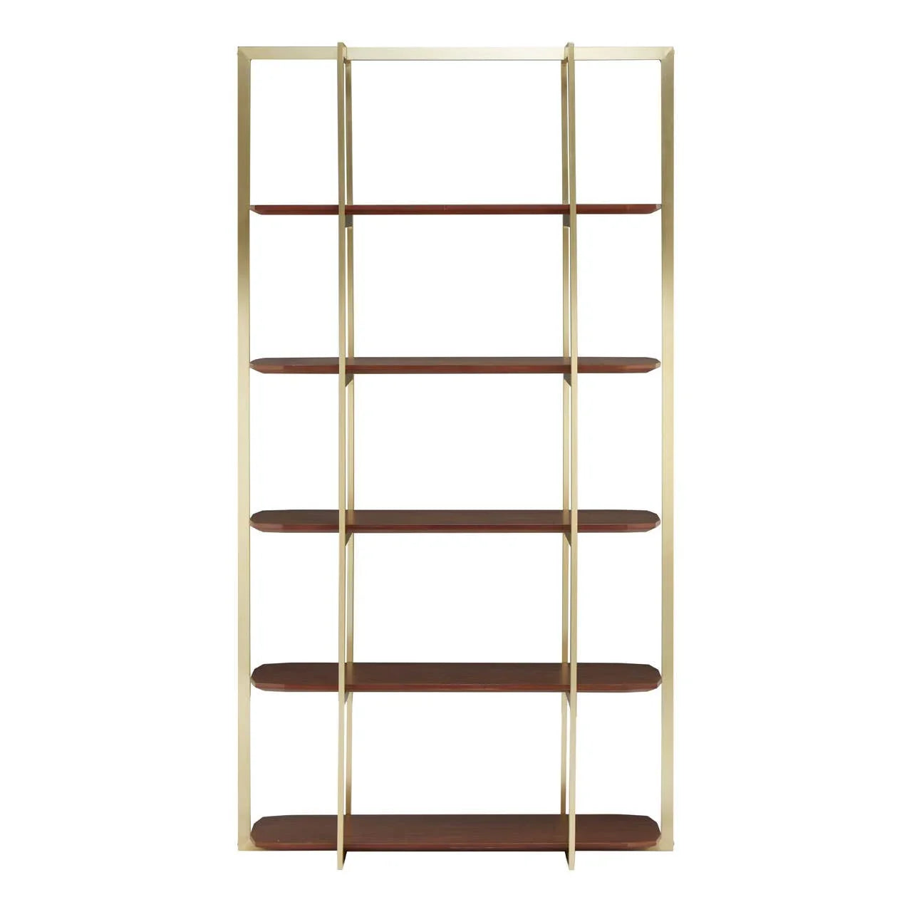 Gold Frame Walnut Shelf