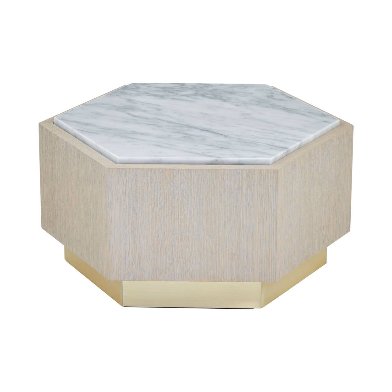 Luxury Marble Oak Side Table