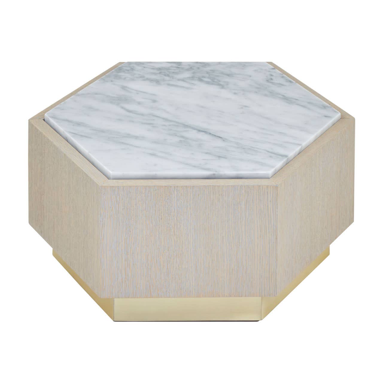Luxury Marble Oak Side Table