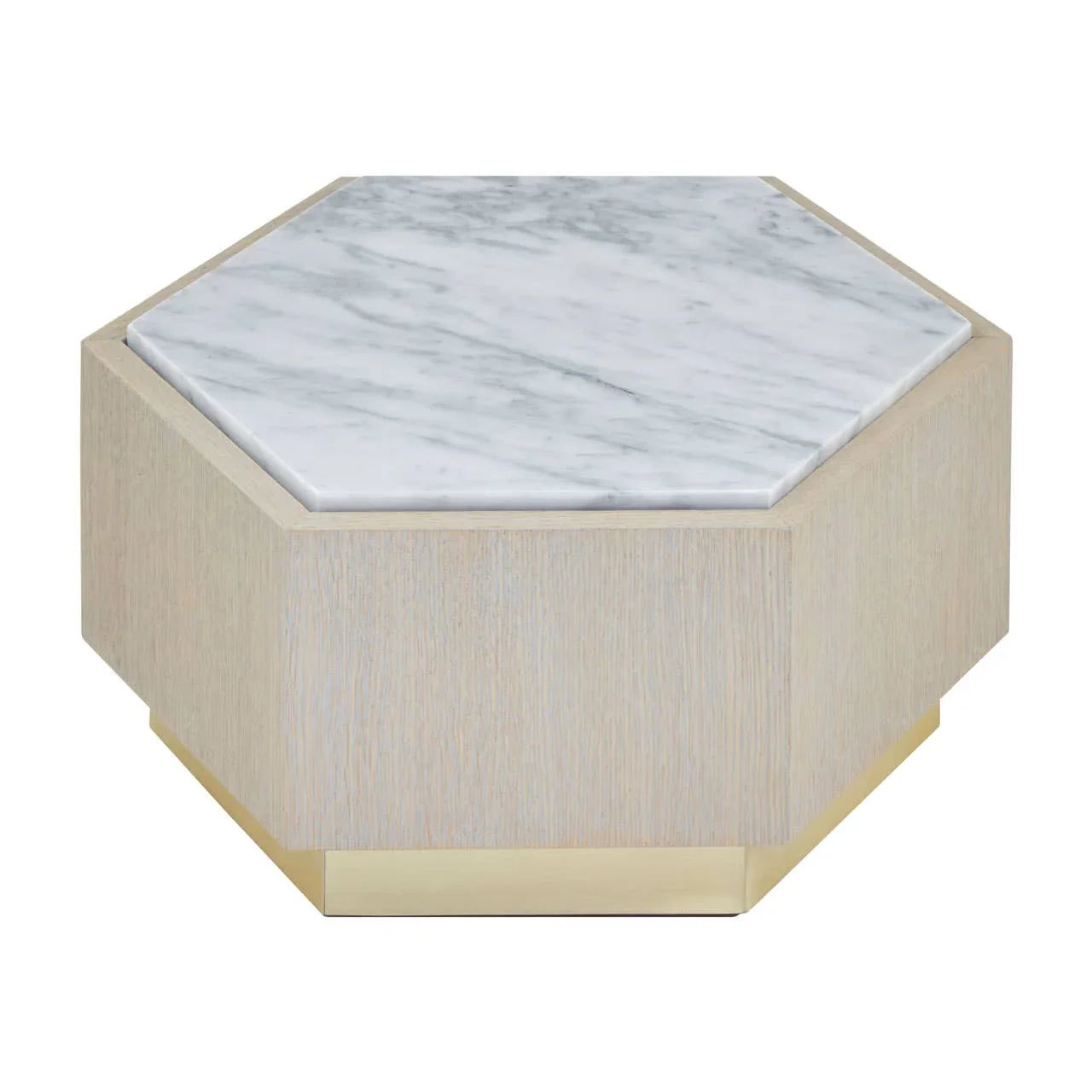 Luxury Marble Oak Side Table