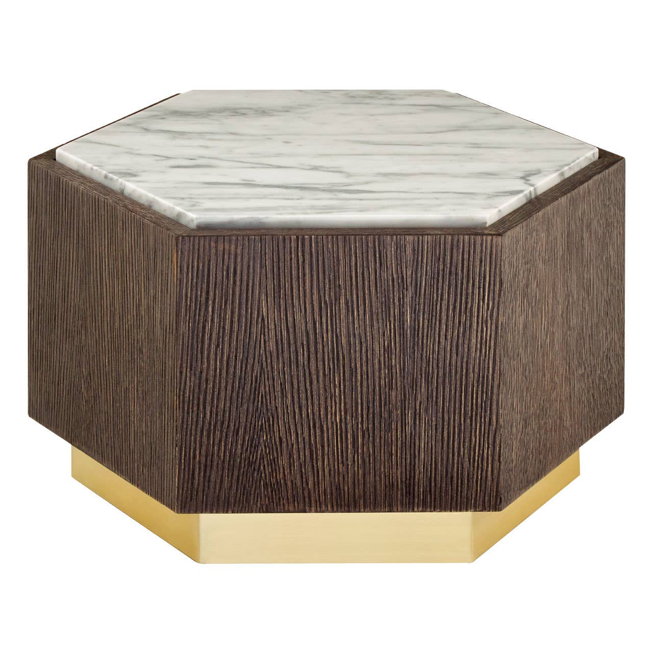 Villi Marble Oak Side Table