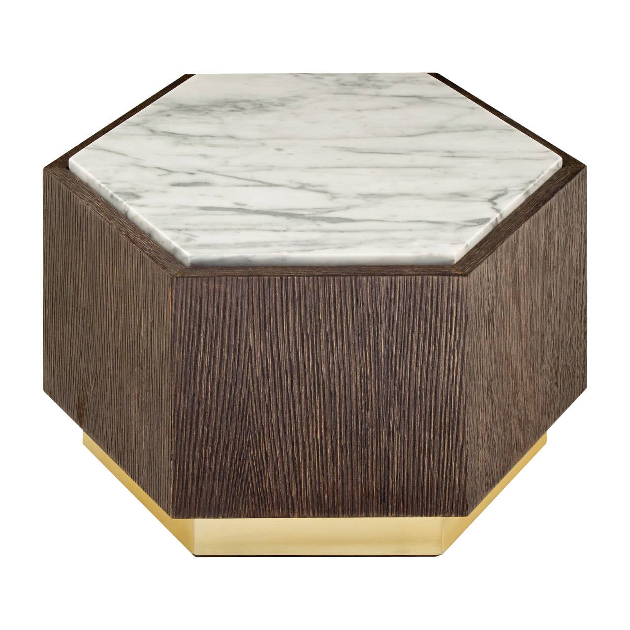 Villi Marble Oak Side Table