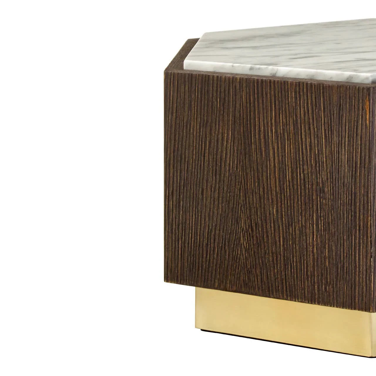 Villi Marble Oak Side Table
