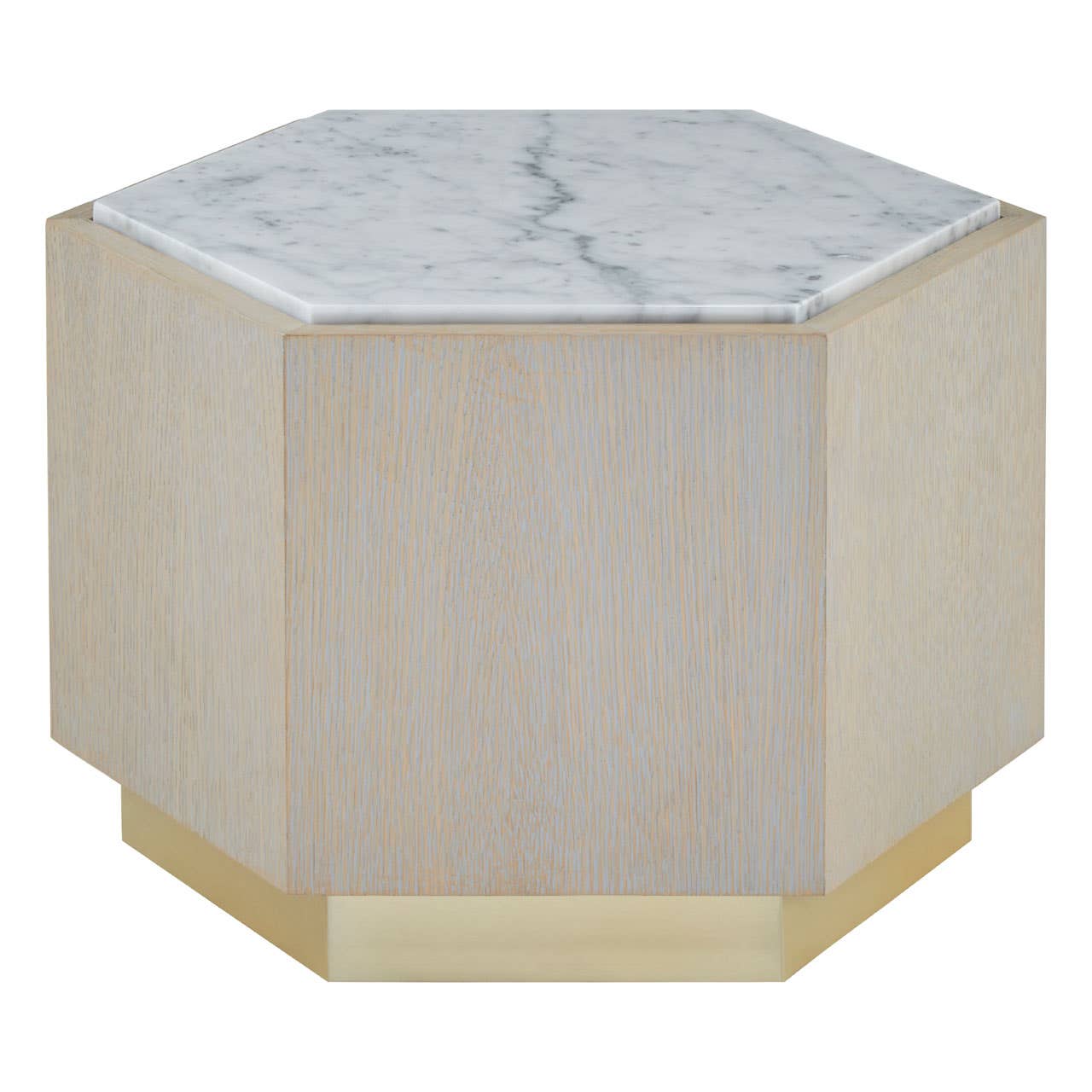 Villi Marble Oak Side Table