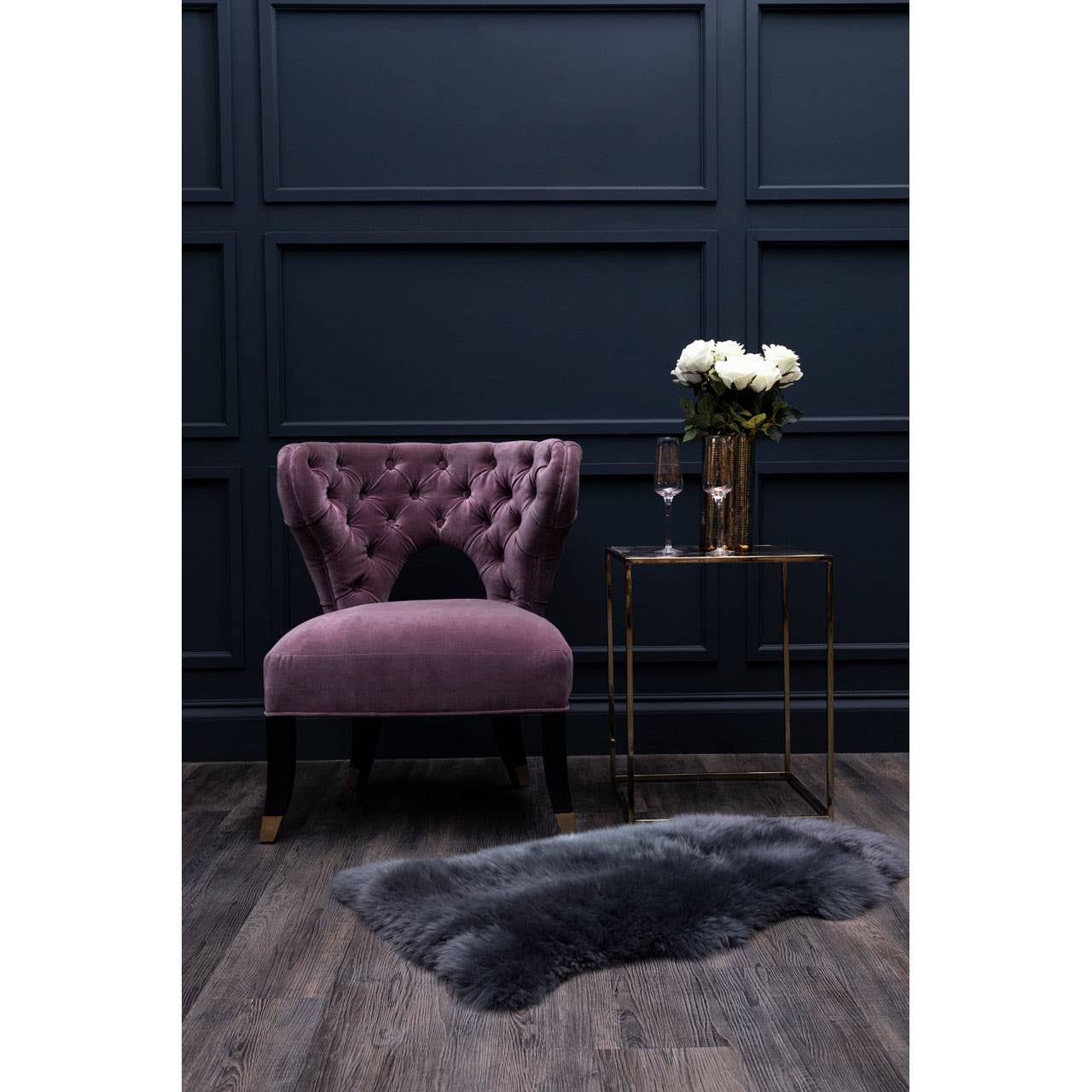 Luxe Lilac Accent Chair