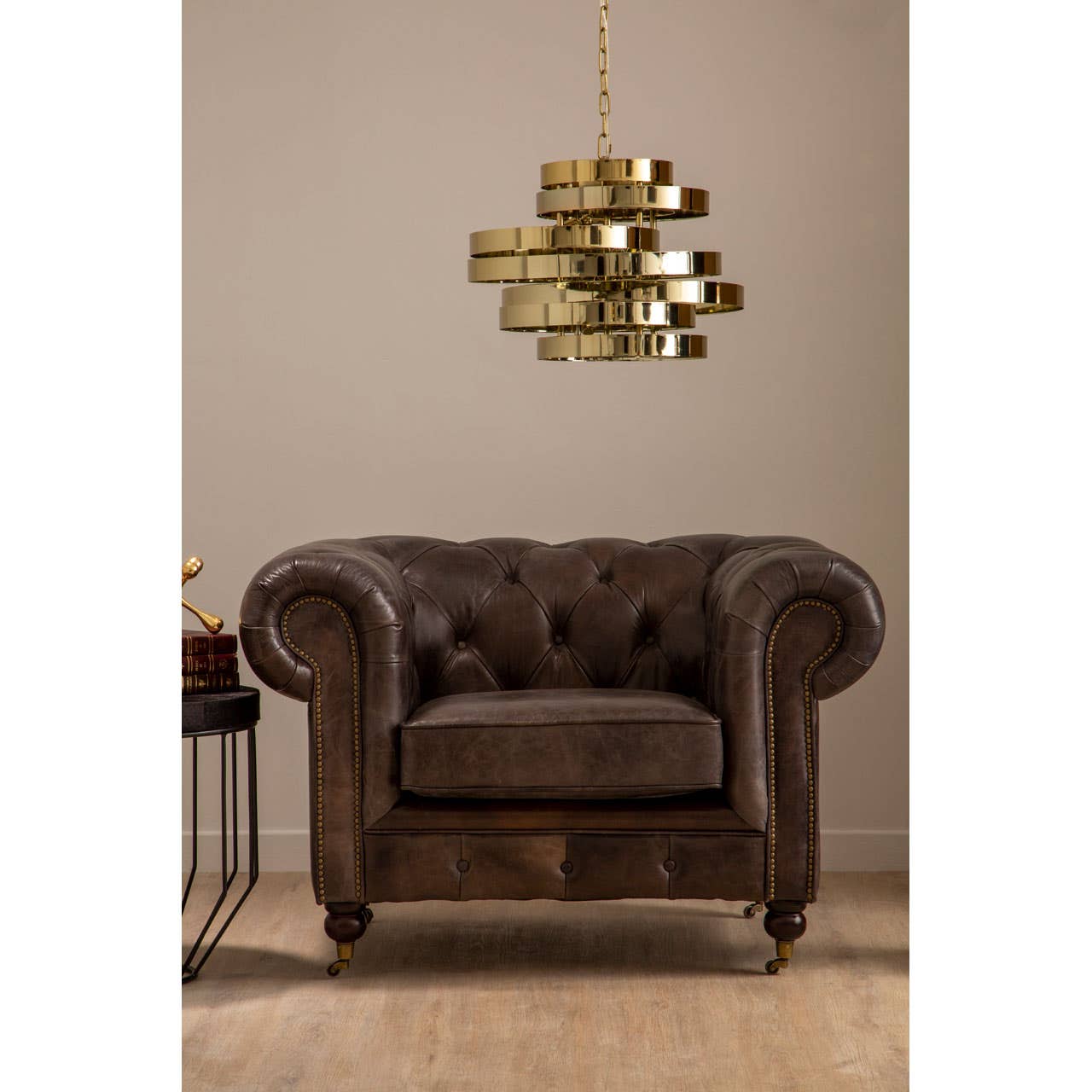 Luxe Grey Accent Chair