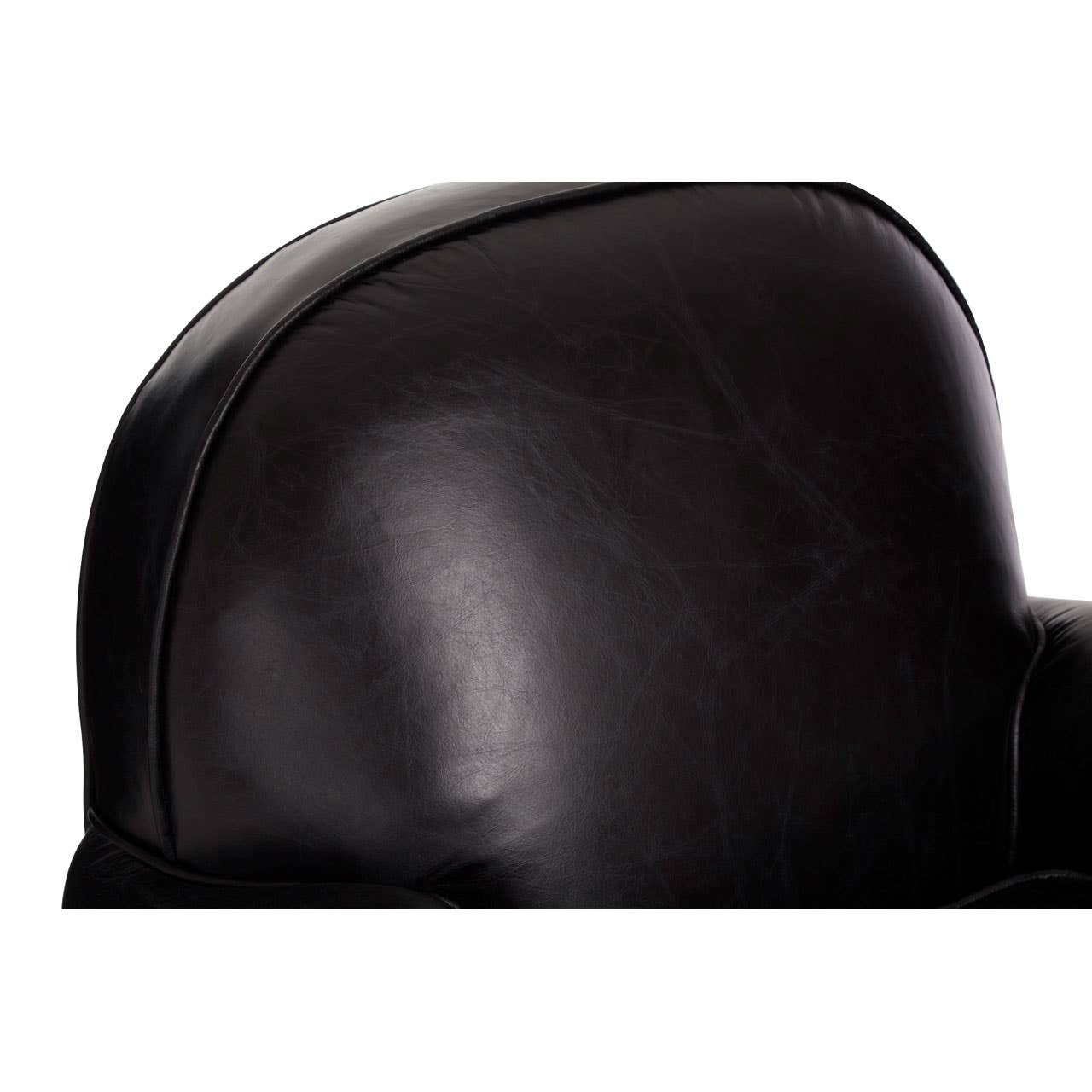 Luxe Black Leather Armchair