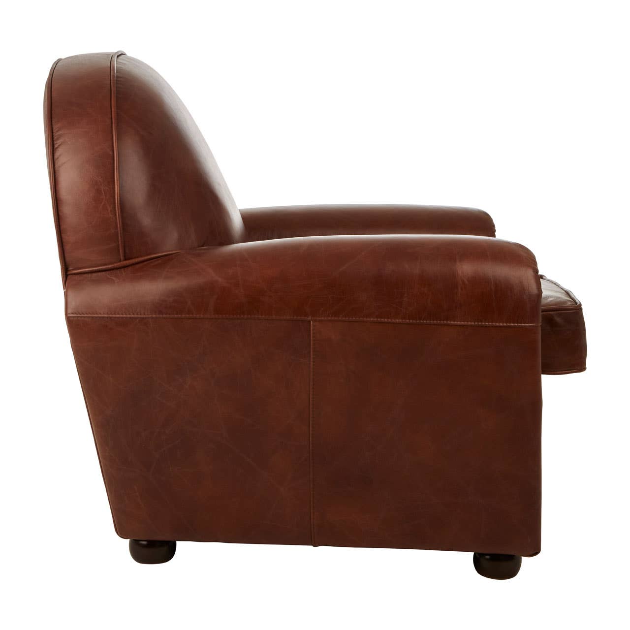 Classic Coffee Leather Armchair