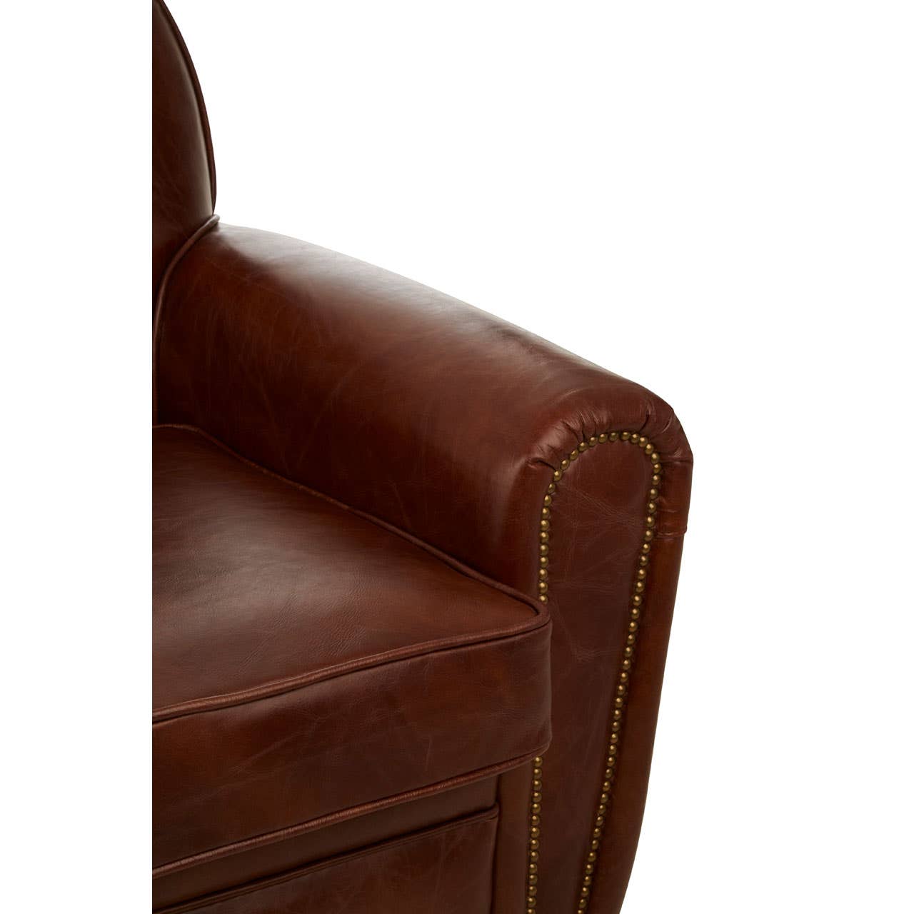 Classic Coffee Leather Armchair