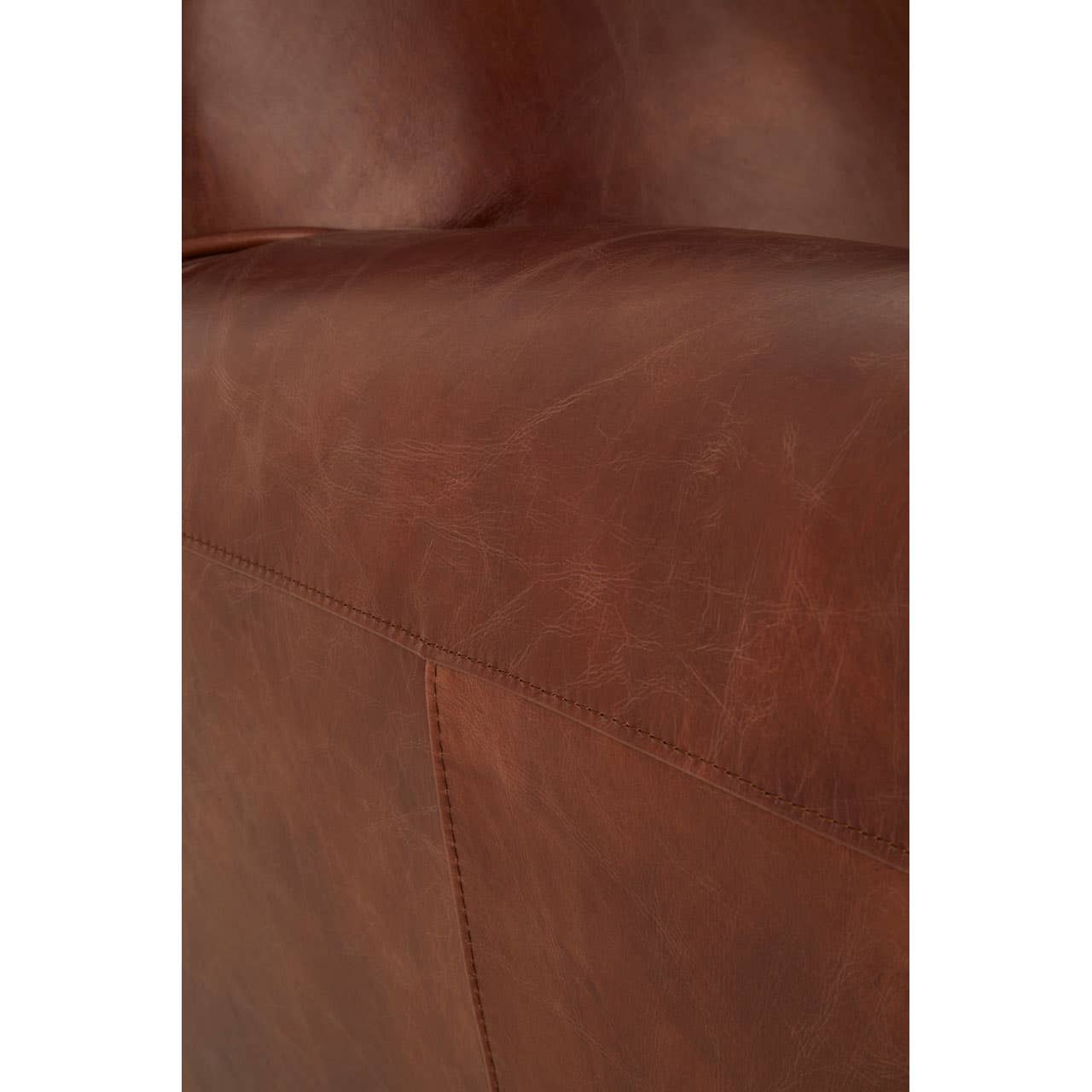 Classic Coffee Leather Armchair