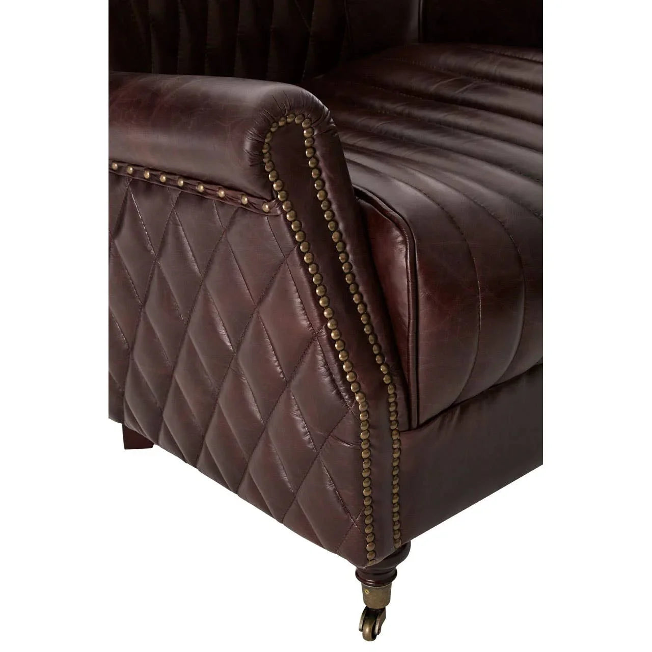 Luxe Coffee Leather Armchair