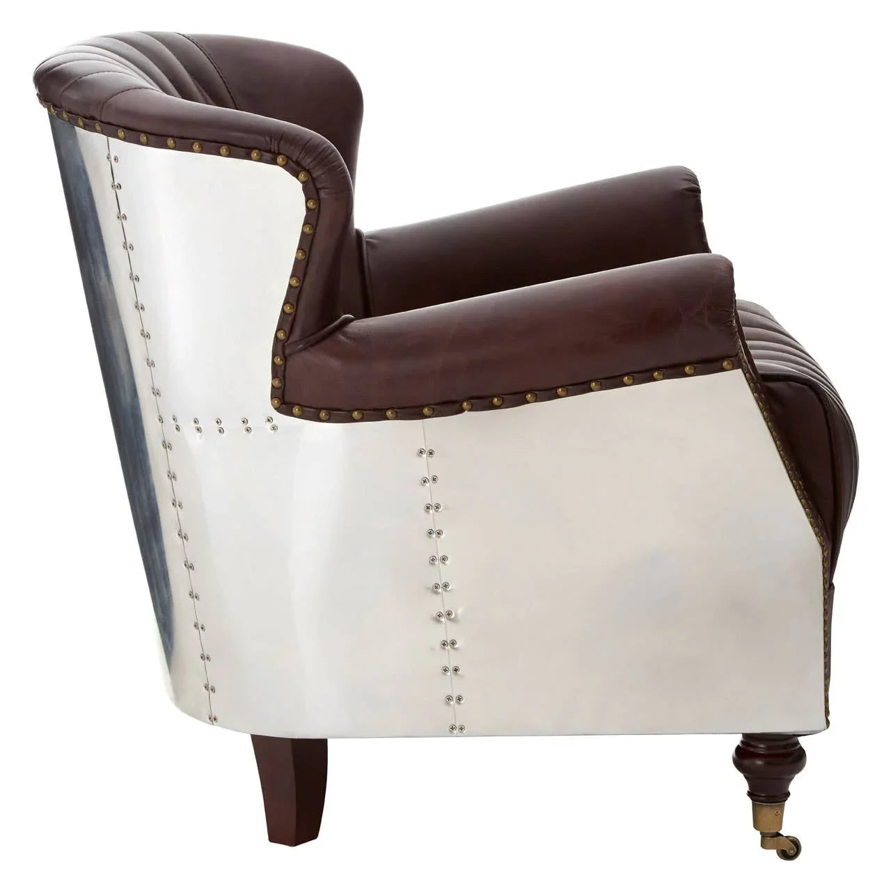 Luxury Leather Wingback Armchair