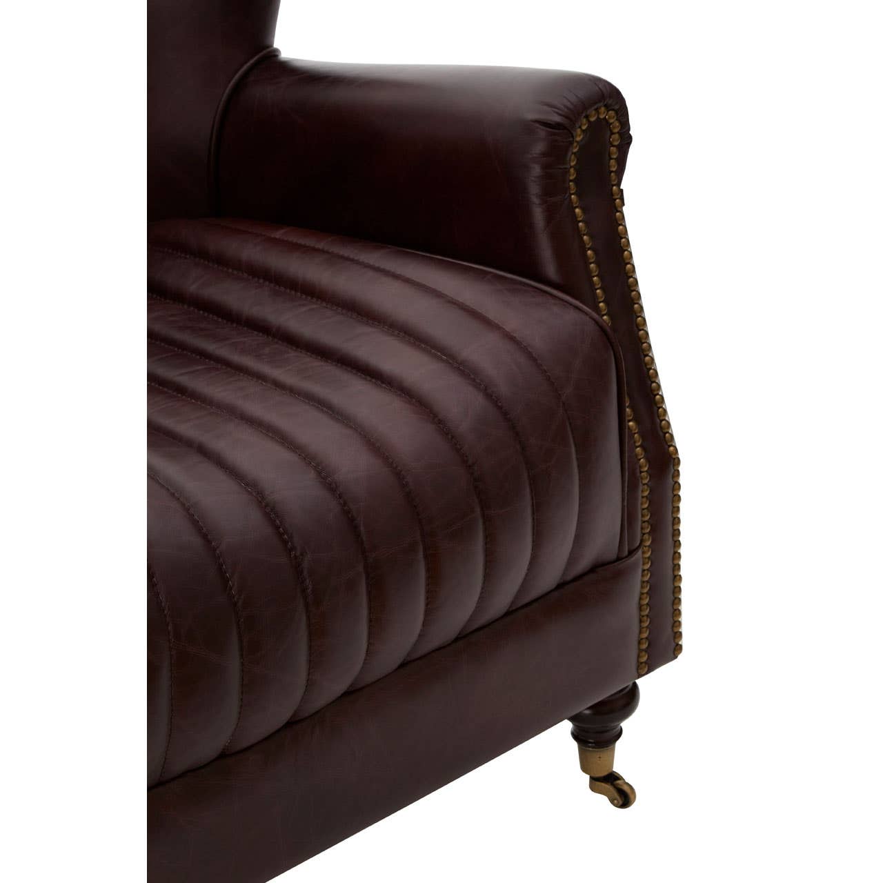 Luxury Leather Wingback Armchair