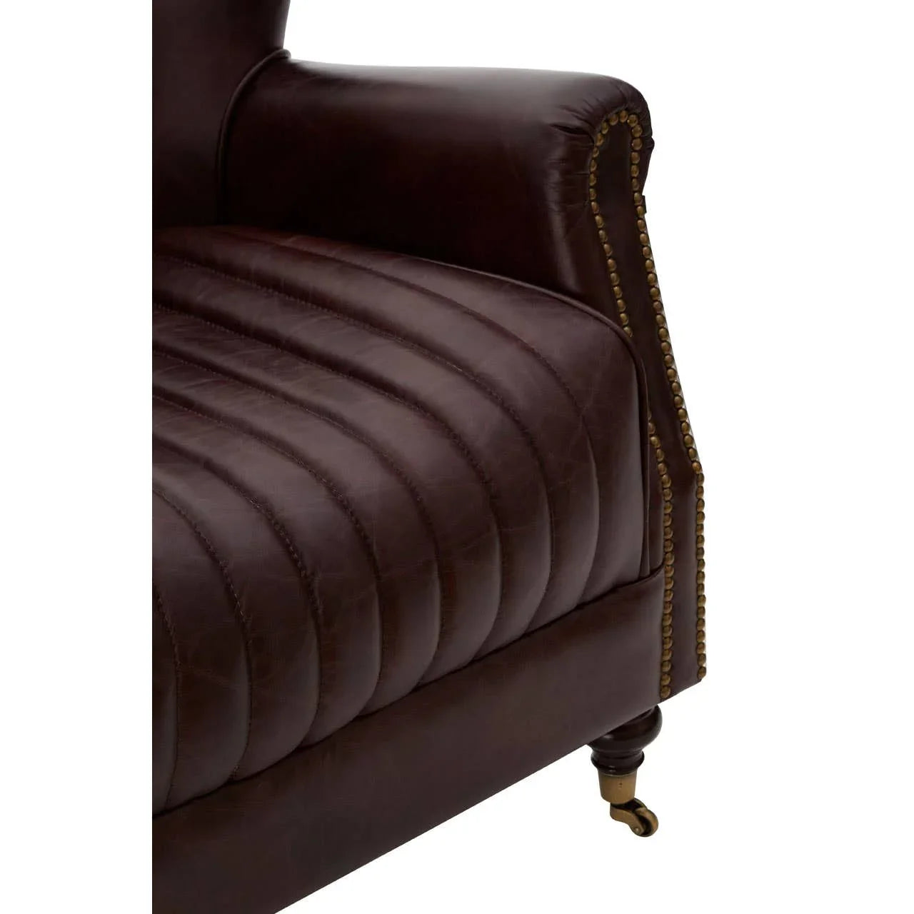 Luxury Leather Wingback Armchair