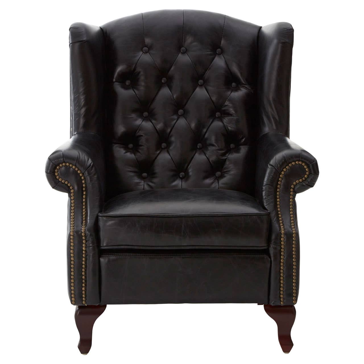 Heritage Leather Wingback Armchair