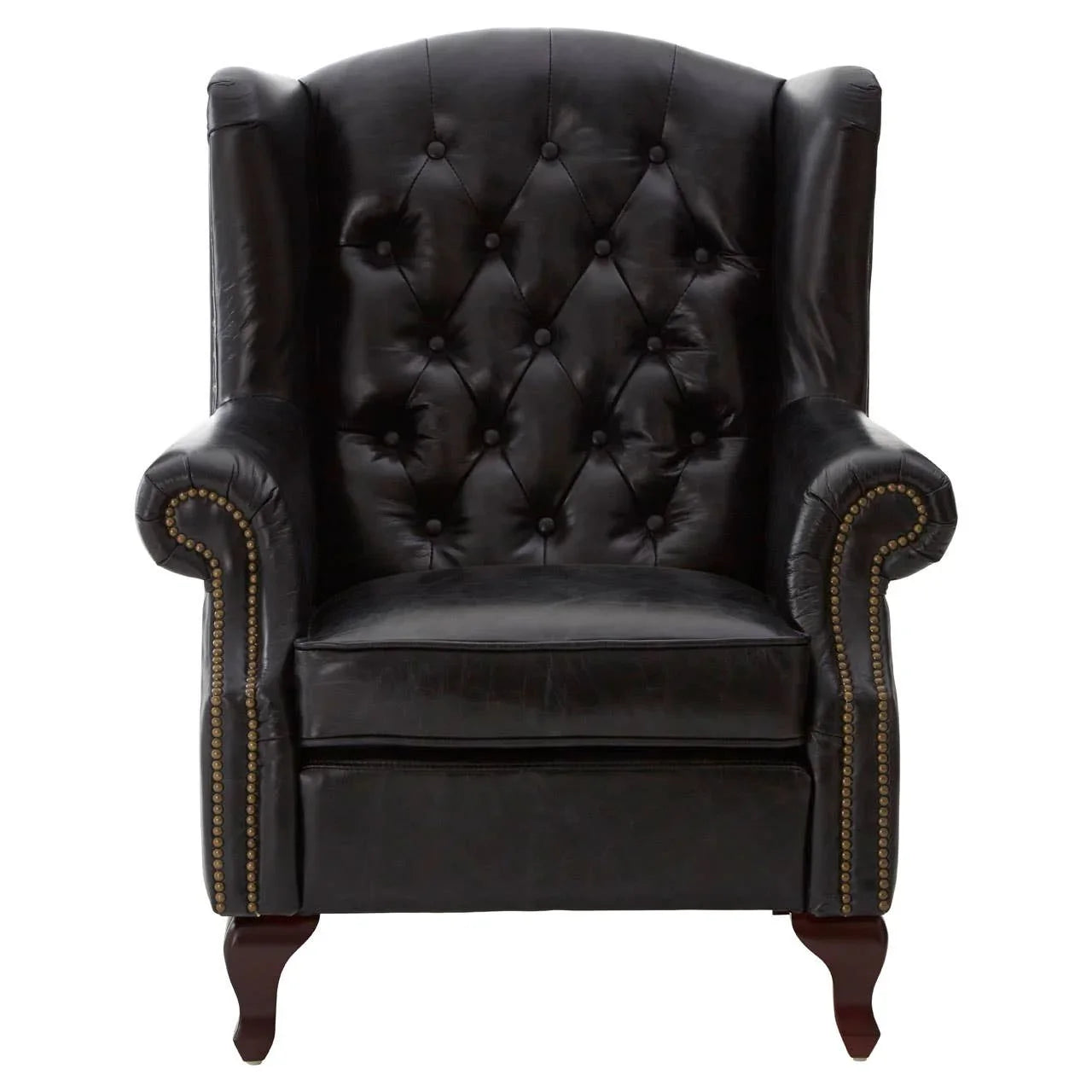 Heritage Leather Wingback Armchair